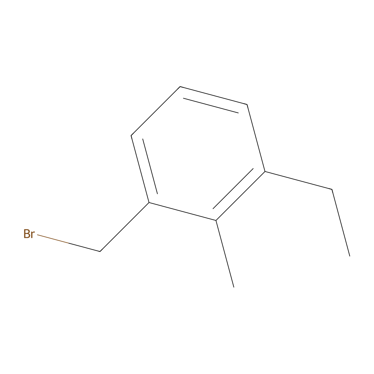 1-(Bromomethyl)-3-ethyl-2-methylbenzene molecular structure, CAS 2758001-08-8