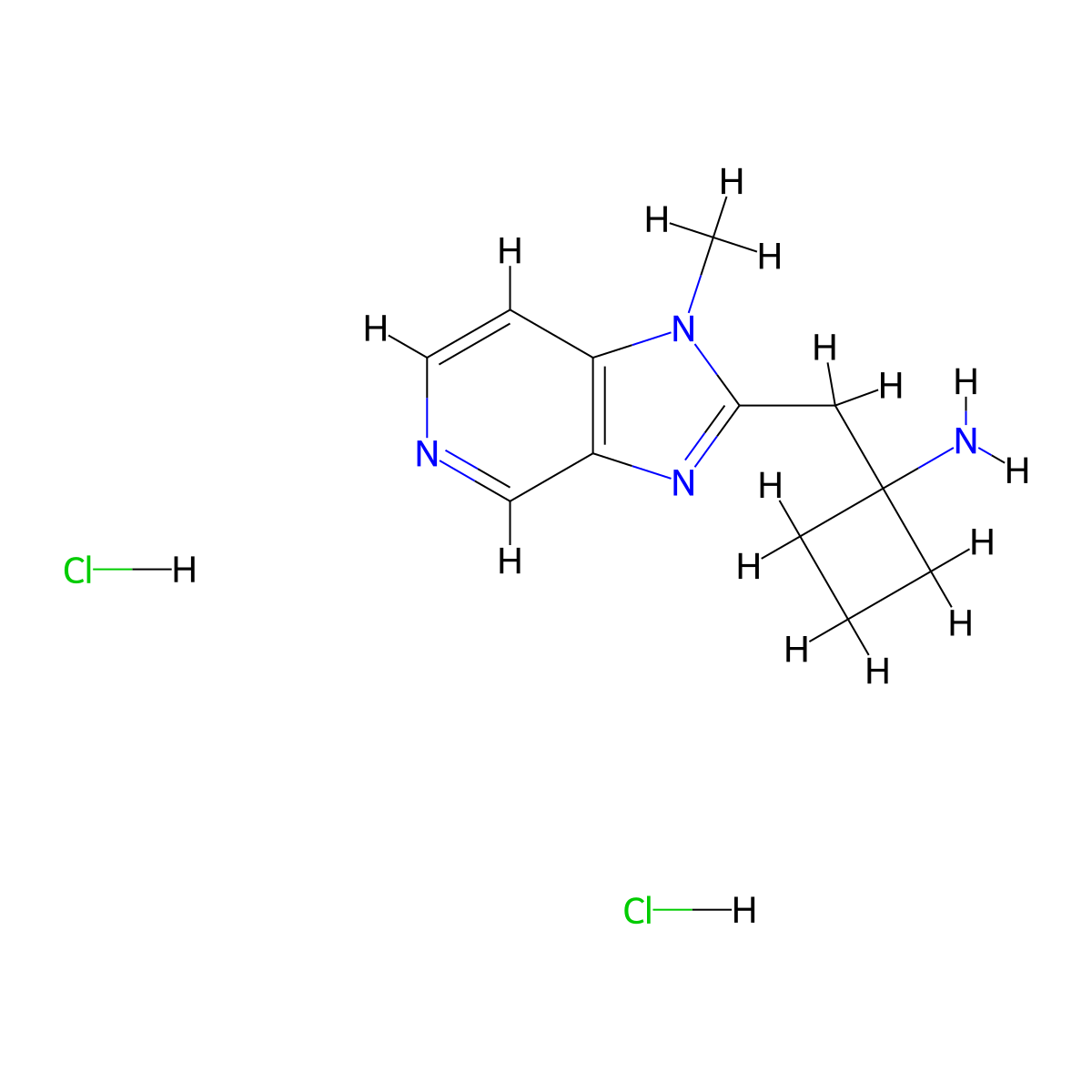 1-({1-methyl-1H-imidazo[4,5-c]pyridin-2-yl}methyl)cyclobutan-1-aminedihydrochloride molecular structure, CAS 2758001-27-1