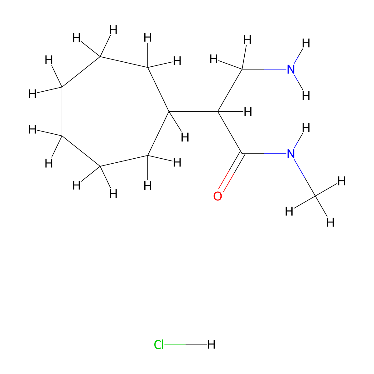 3-amino-2-cycloheptyl-N-methylpropanamidehydrochloride molecular structure, CAS 2758001-28-2