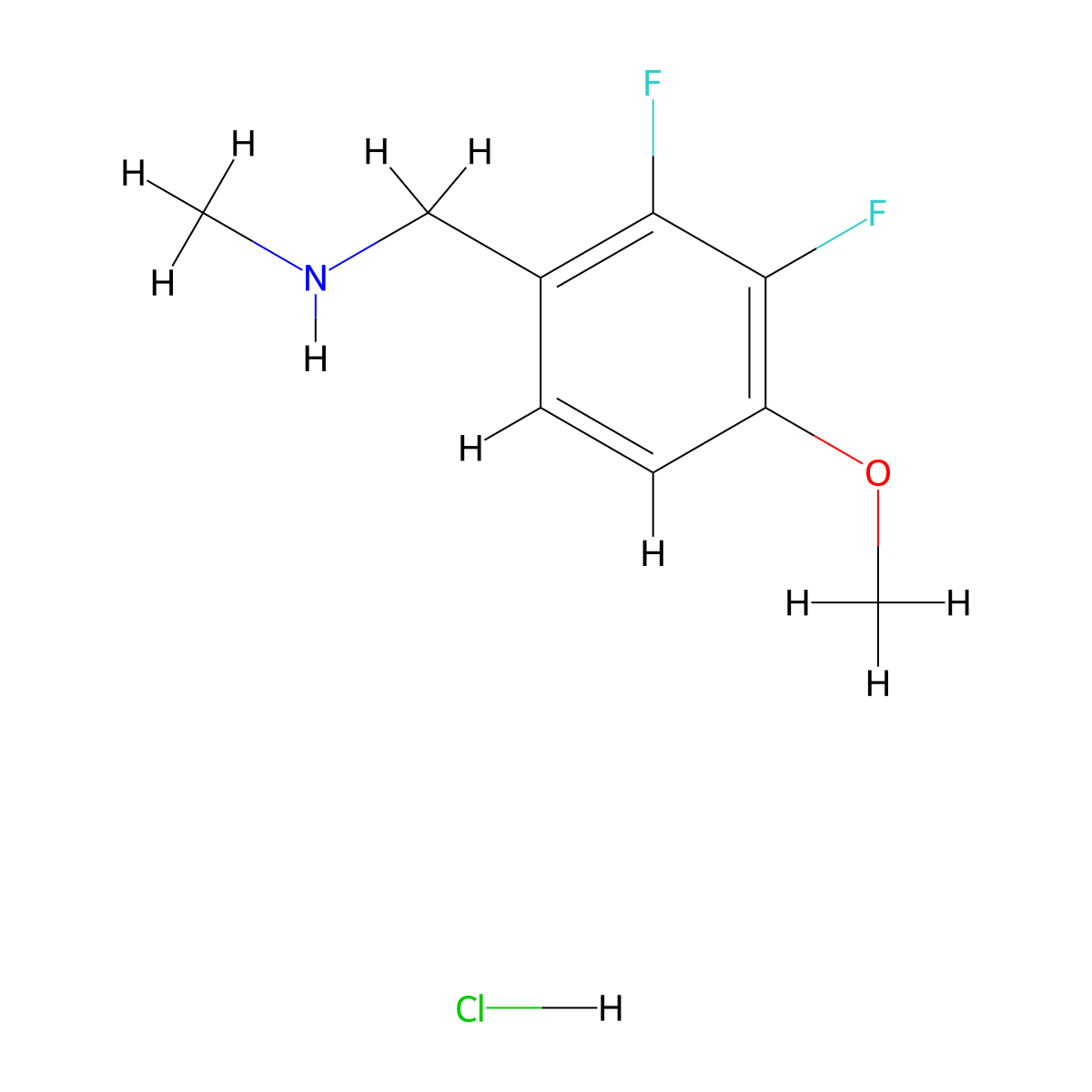 [(2,3-Difluoro-4-methoxyphenyl)methyl](methyl)amine hydrochloride molecular structure, CAS 2758001-33-9