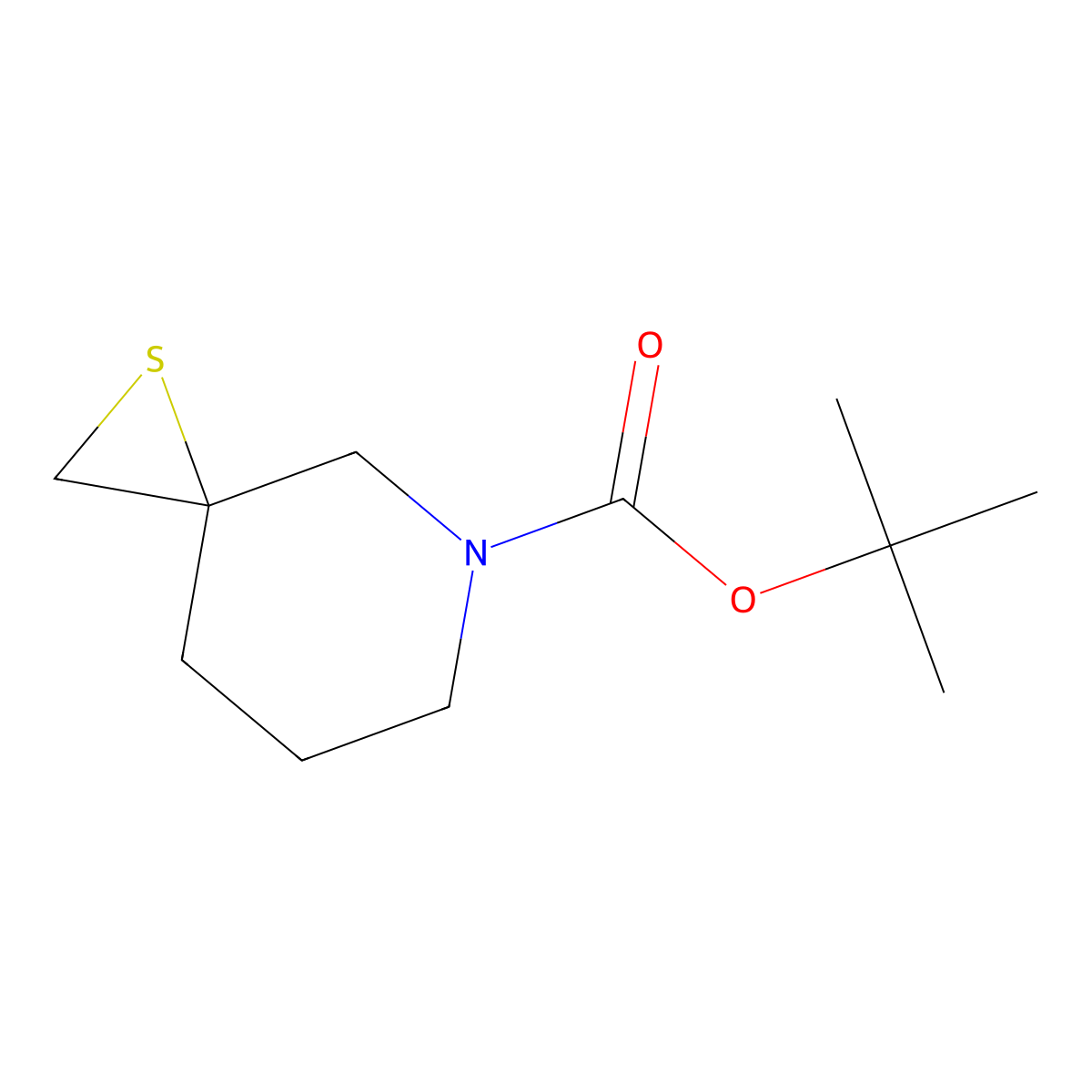 Tert-butyl1-thia-5-azaspiro[2.5]octane-5-carboxylate molecular structure, CAS 2758001-46-4