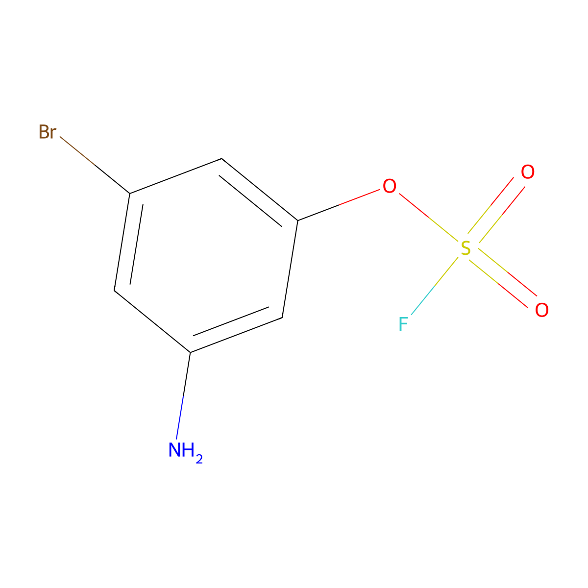 3-Amino-5-bromophenylsulfurofluoridate molecular structure, CAS 2758001-67-9