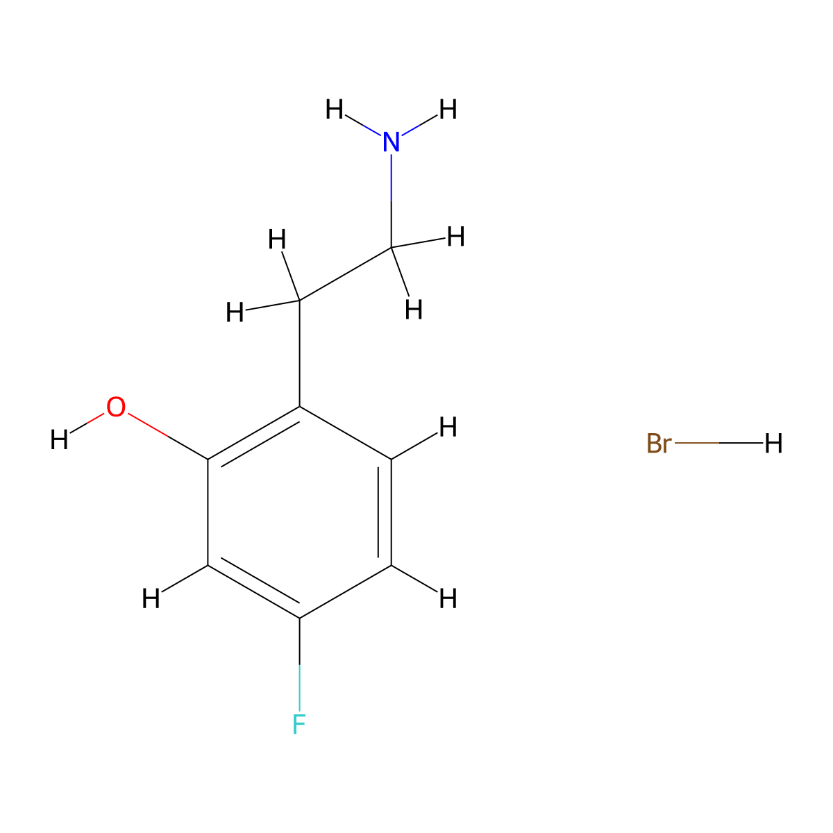2-(2-Aminoethyl)-5-fluorophenol hydrobromide molecular structure, CAS 2758001-81-7