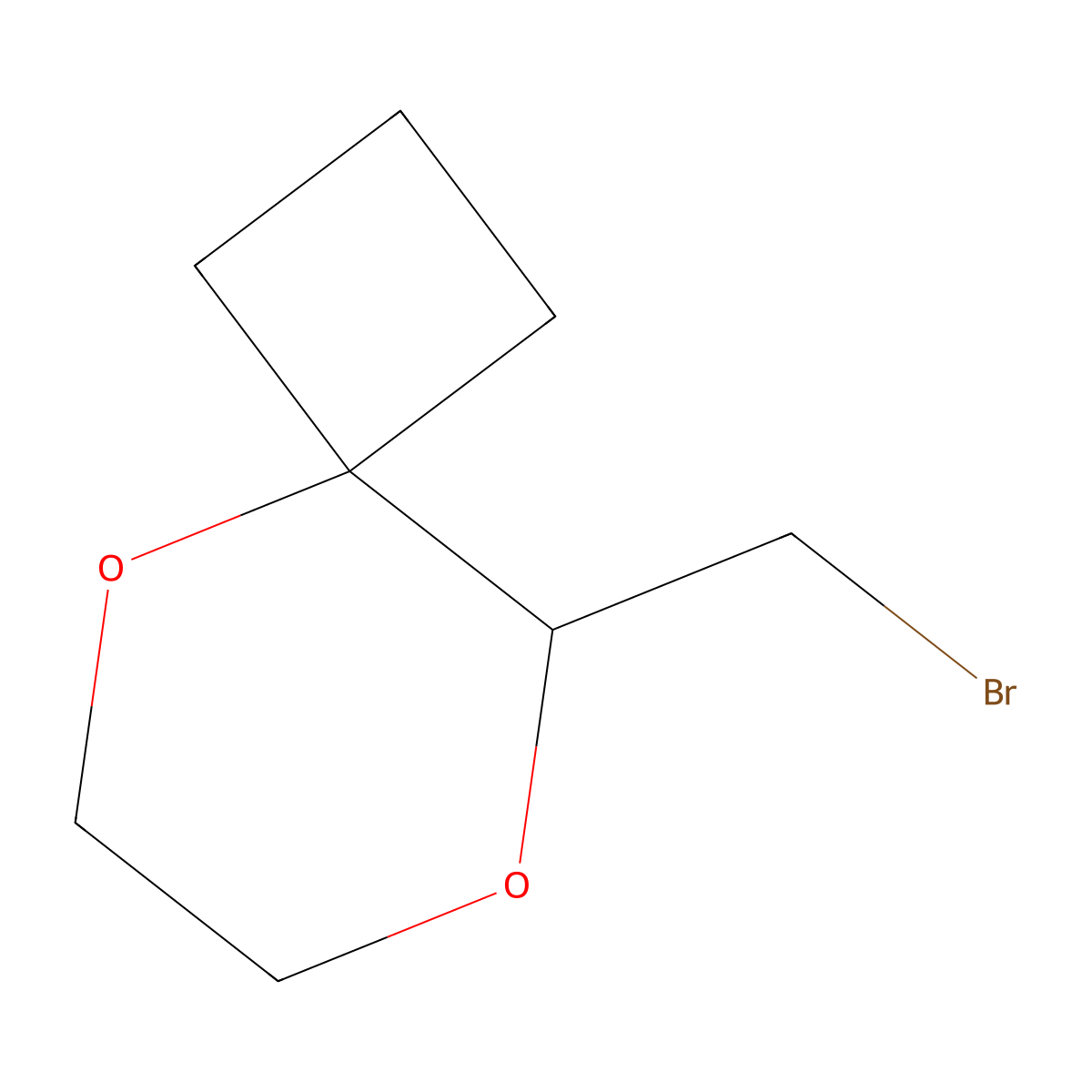 9-(Bromomethyl)-5,8-dioxaspiro[3.5]nonane molecular structure, CAS 2758001-83-9