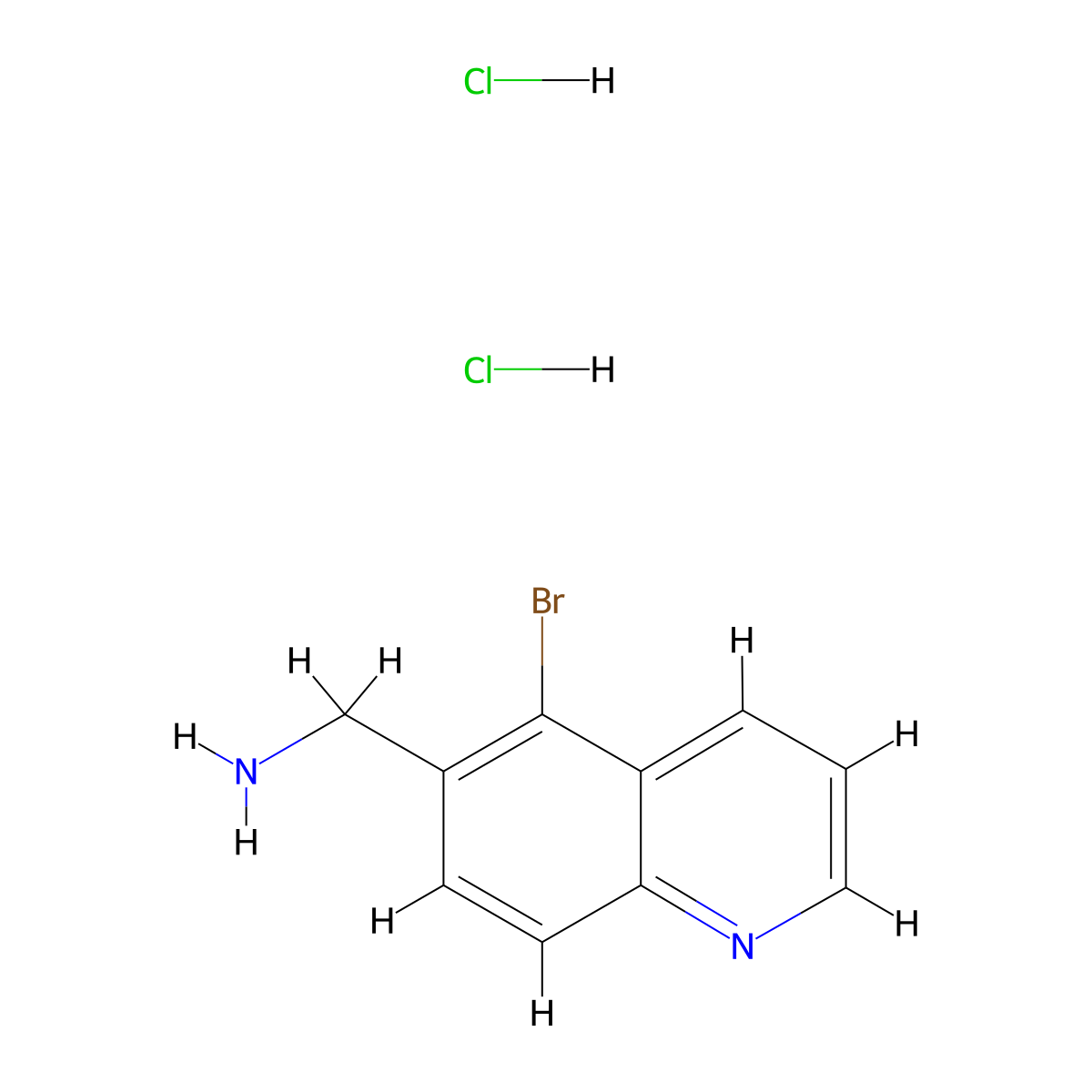 1-(5-Bromoquinolin-6-yl)methanamine dihydrochloride molecular structure, CAS 2758001-87-3