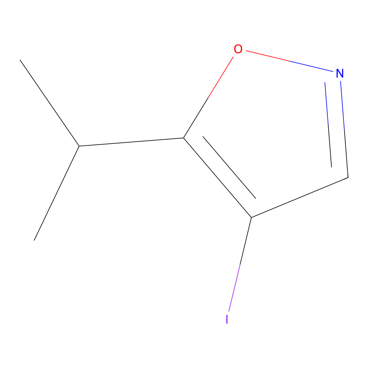 4-Iodo-5-(propan-2-yl)-1,2-oxazole molecular structure, CAS 2758002-02-5