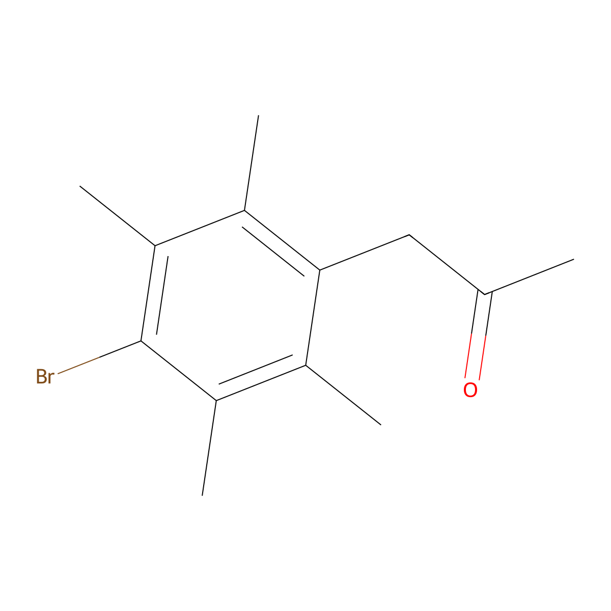 1-(4-Bromo-2,3,5,6-tetramethylphenyl)propan-2-one molecular structure, CAS 2758002-05-8