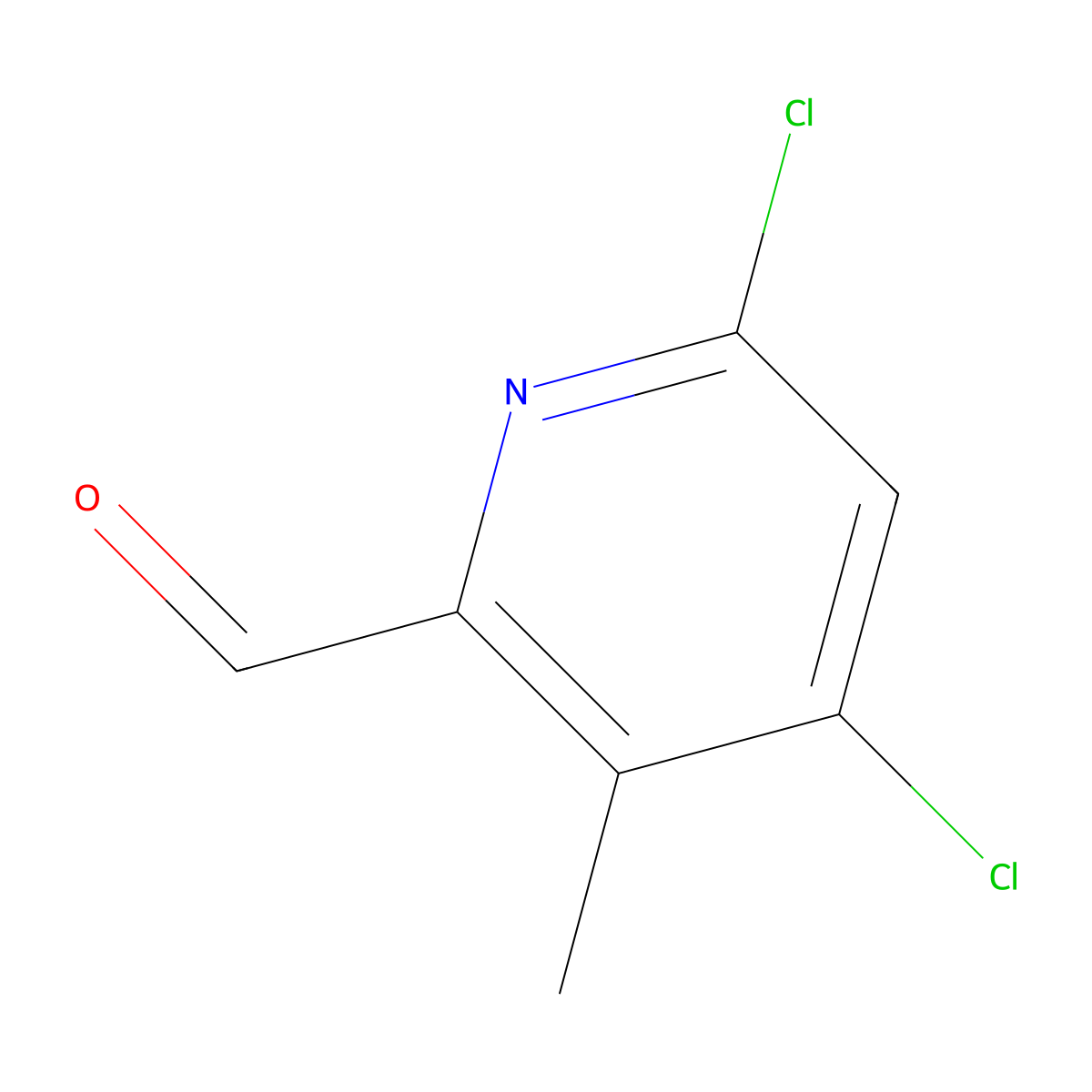 4,6-Dichloro-3-methylpyridine-2-carbaldehyde molecular structure, CAS 2758002-08-1
