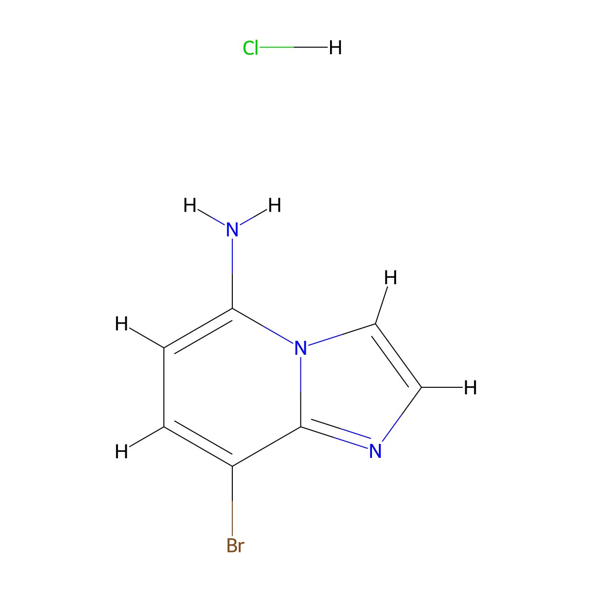 8-Bromoimidazo[1,2-a]pyridin-5-amine hydrochloride molecular structure, CAS 2758002-13-8