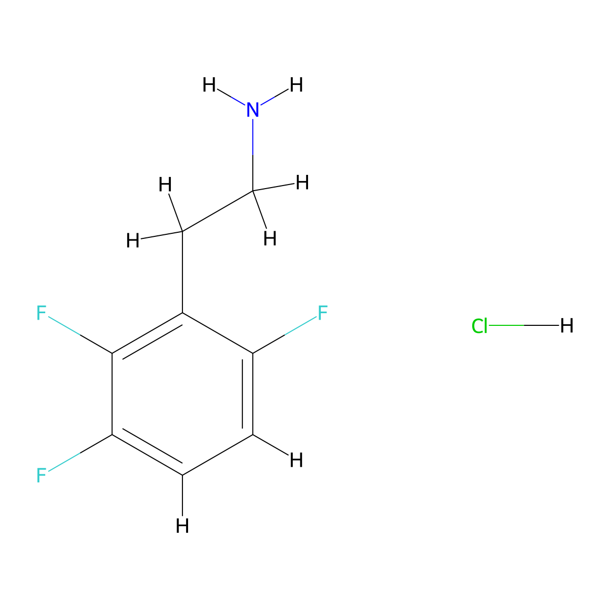 2-(2,3,6-Trifluorophenyl)ethan-1-amine hydrochloride molecular structure, CAS 2758002-19-4
