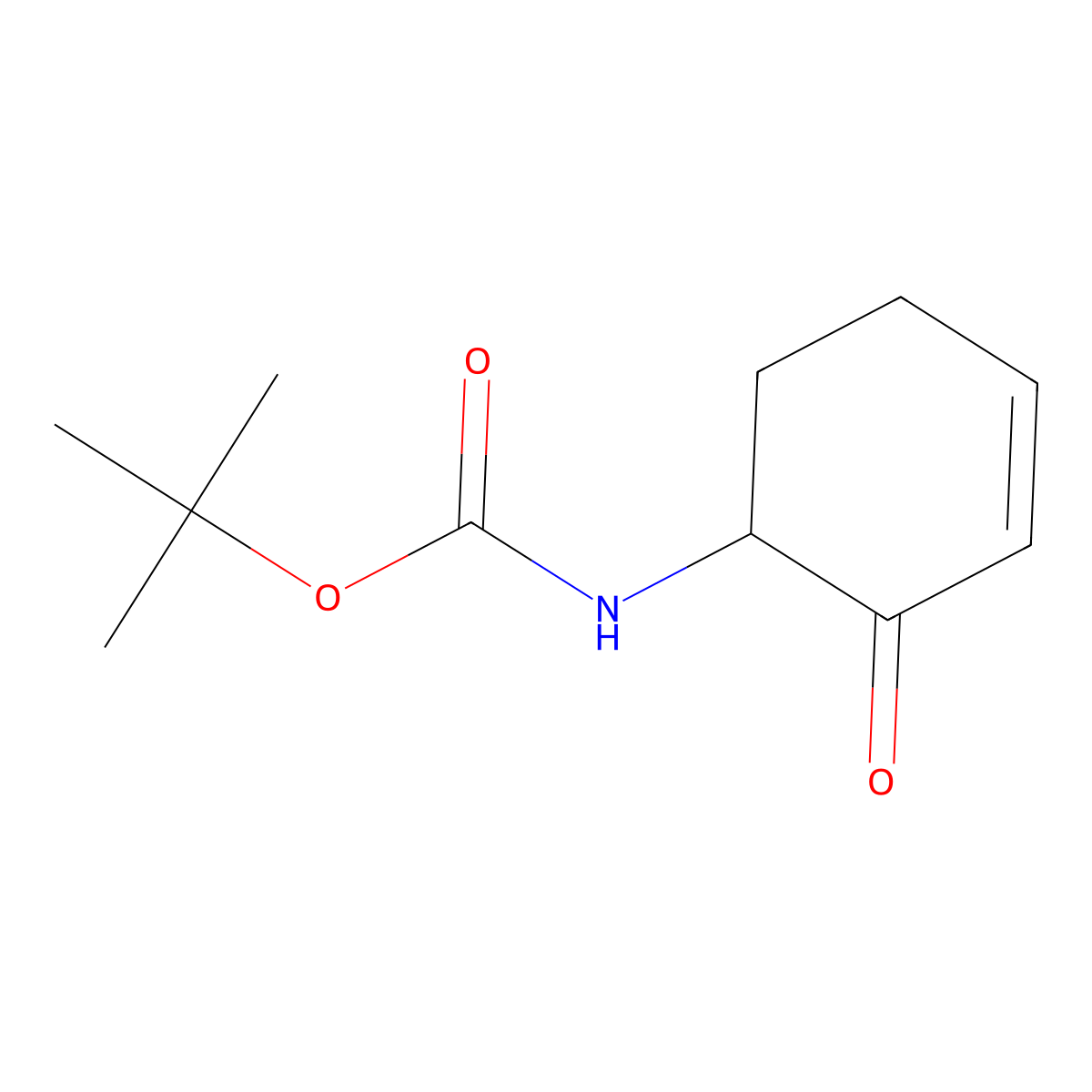 tert-butylN-(2-oxocyclohex-3-en-1-yl)carbamate molecular structure, CAS 2758002-23-0