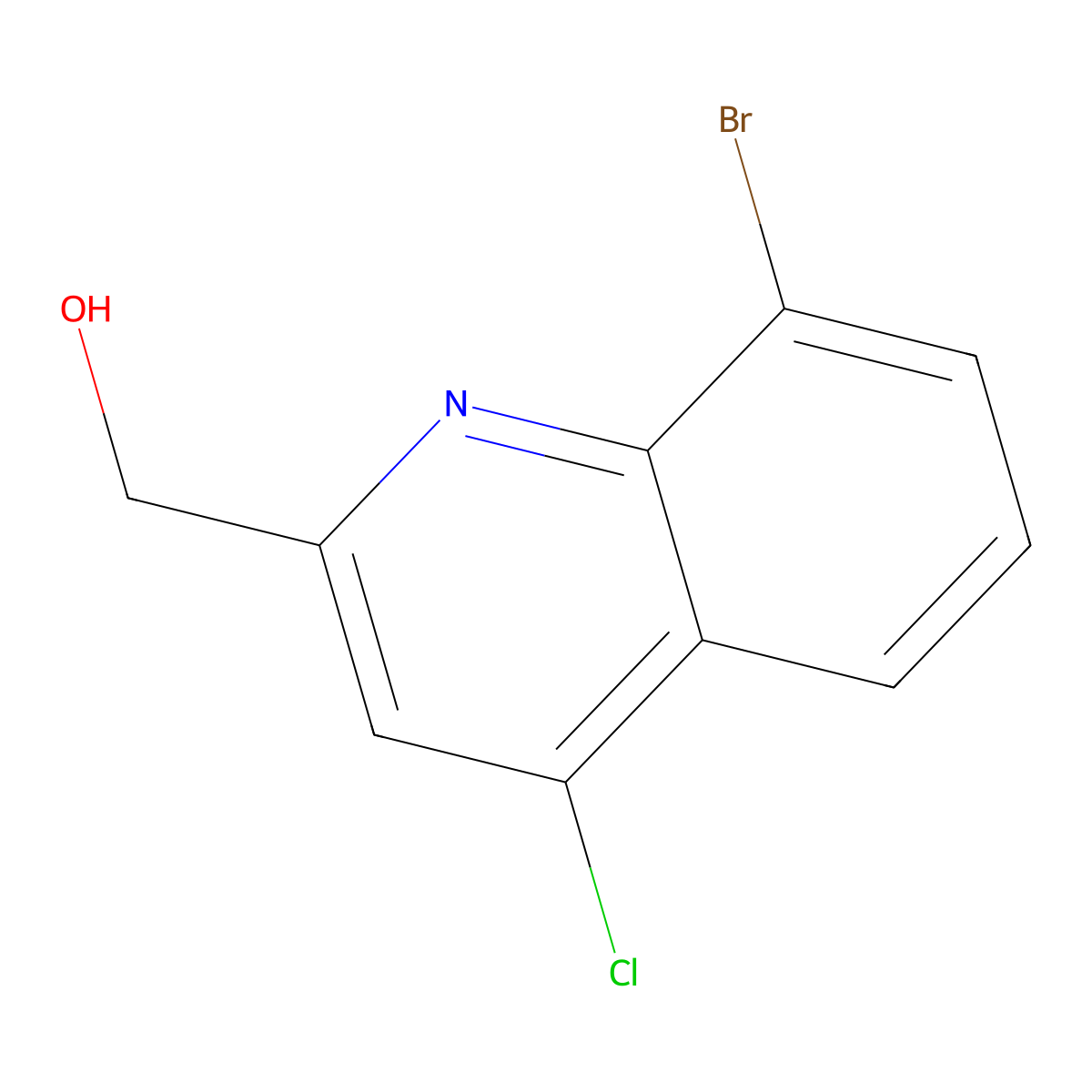 (8-Bromo-4-chloroquinolin-2-yl)methanol molecular structure, CAS 2758002-27-4