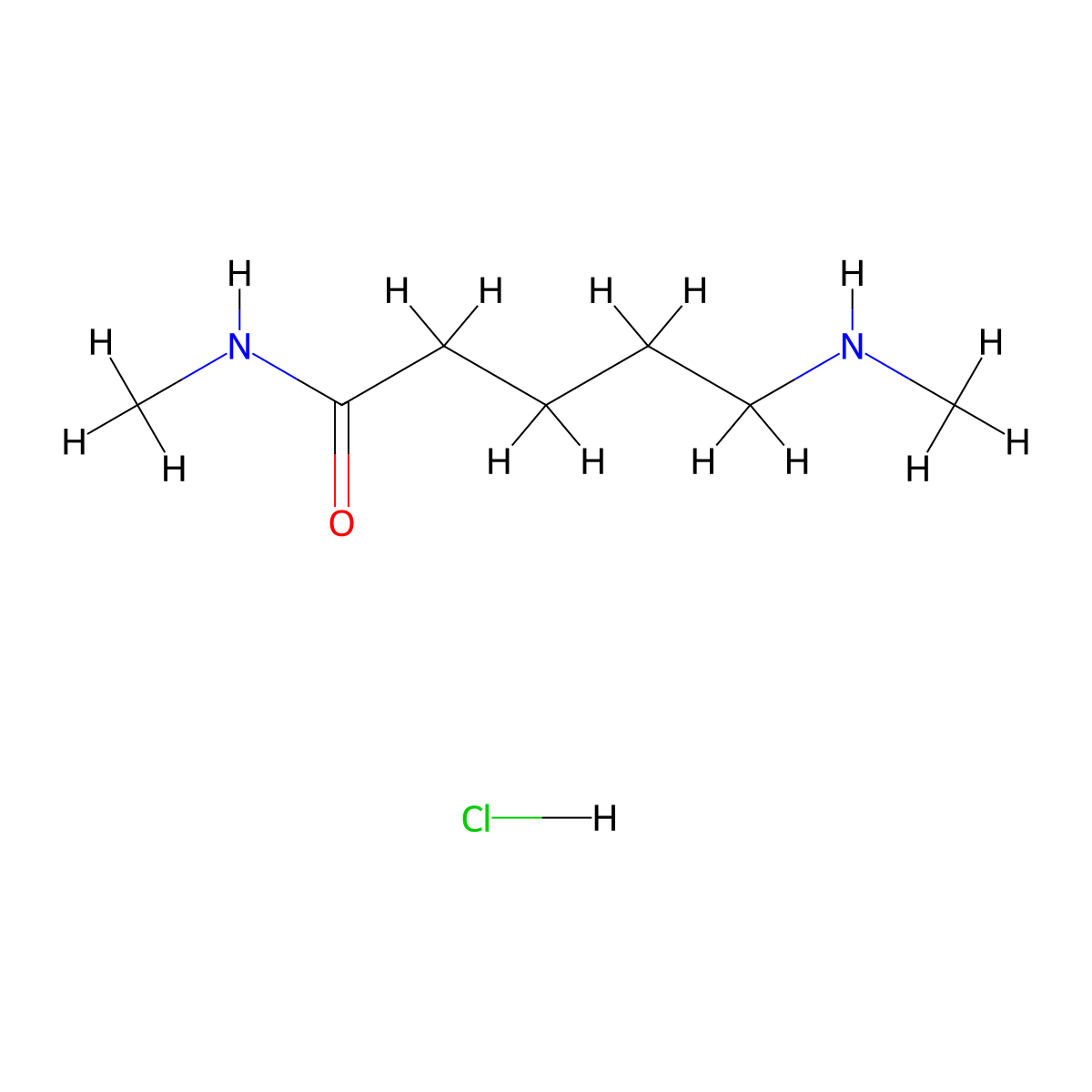 N-methyl-5-(methylamino)pentanamide hydrochloride molecular structure, CAS 2758002-28-5