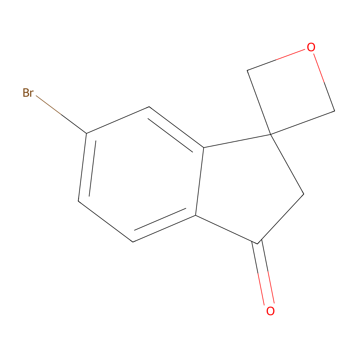 6-Bromo-2,3-dihydrospiro[indene-1,3'-oxetan]-3-one molecular structure, CAS 2758002-32-1