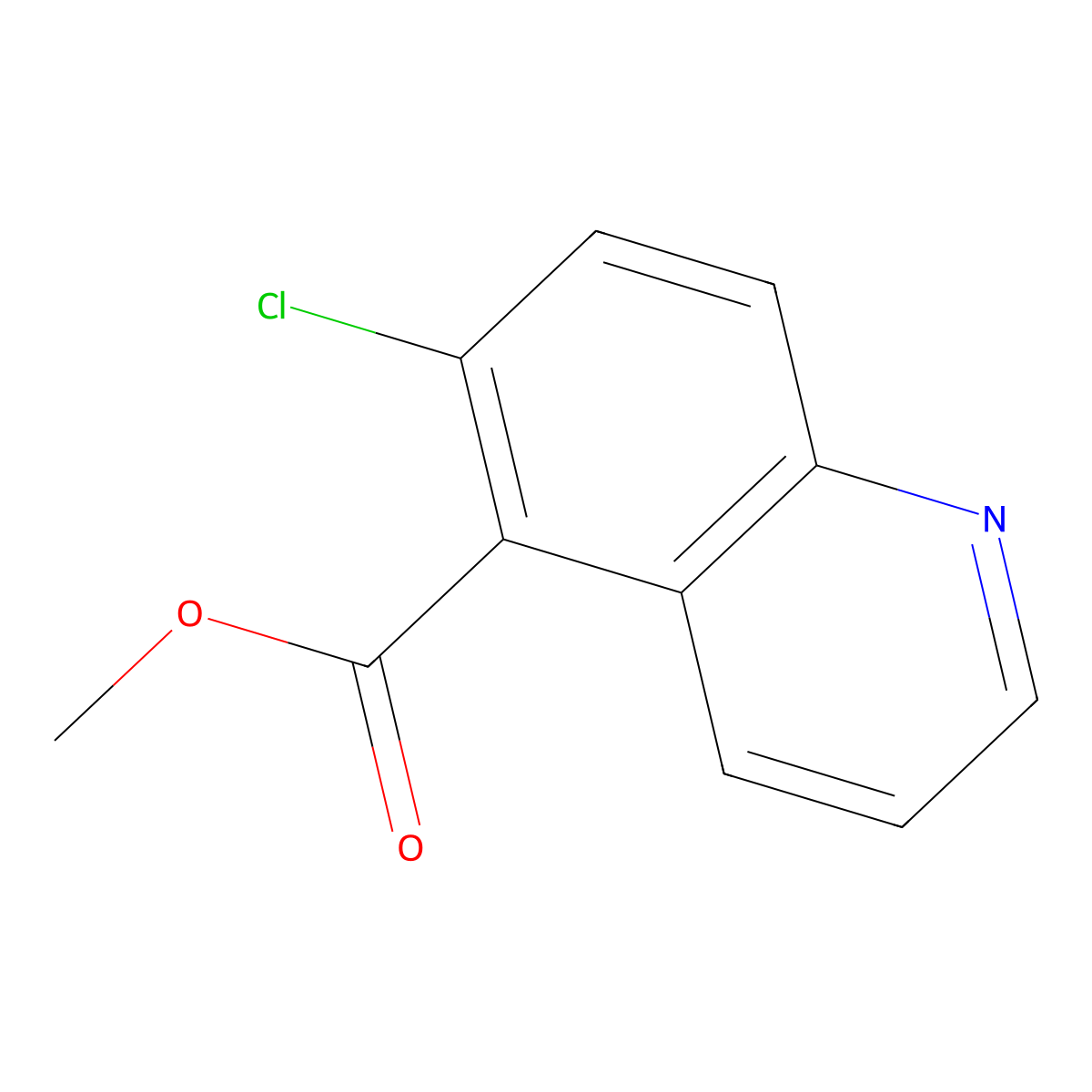 Methyl 6-chloroquinoline-5-carboxylate molecular structure, CAS 2758002-45-6