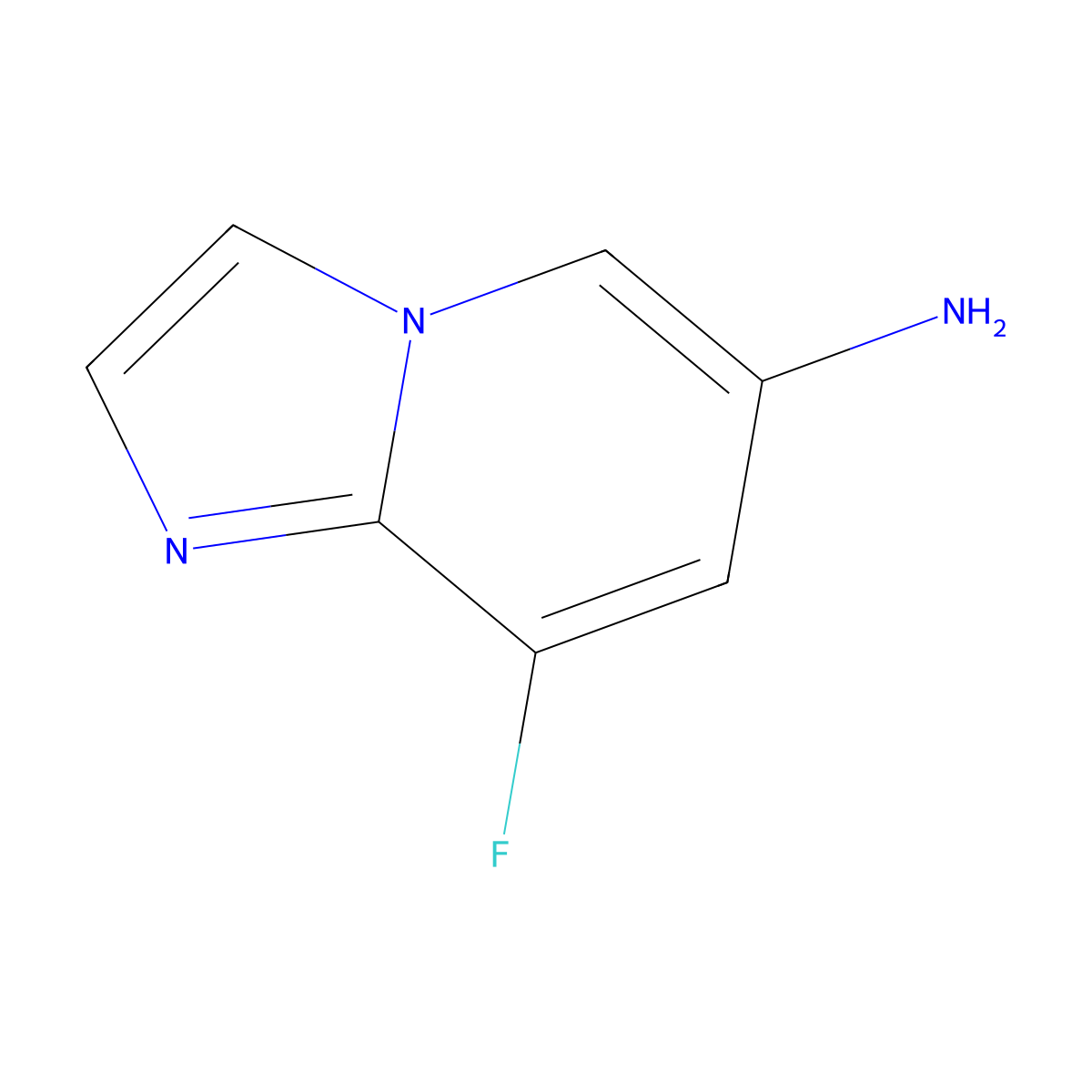8-Fluoroimidazo[1,2-a]pyridin-6-amine molecular structure, CAS 2758002-54-7