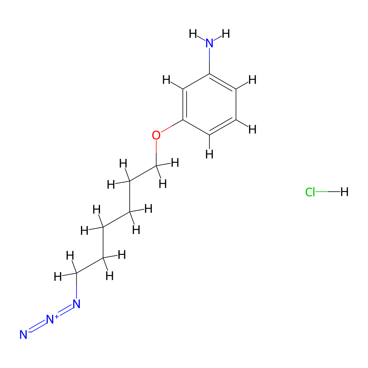 3-[(6-Azidohexyl)oxy]anilinehydrochloride molecular structure, CAS 2758002-67-2