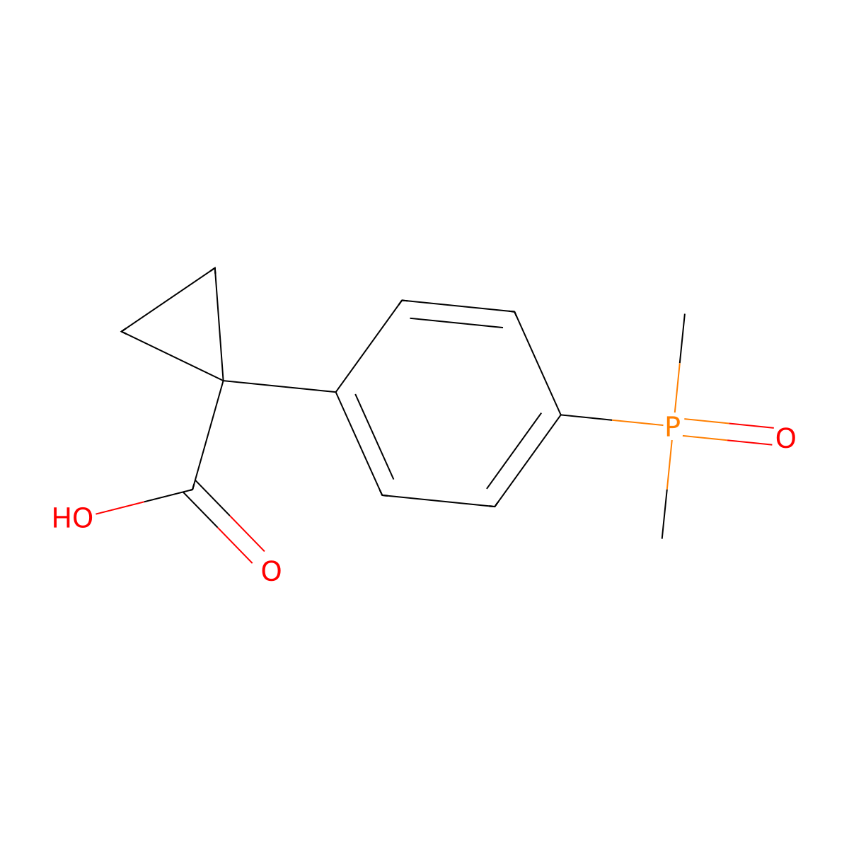 1-[4-(Dimethylphosphoryl)phenyl]cyclopropane-1-carboxylic acid molecular structure, CAS 2758002-81-0