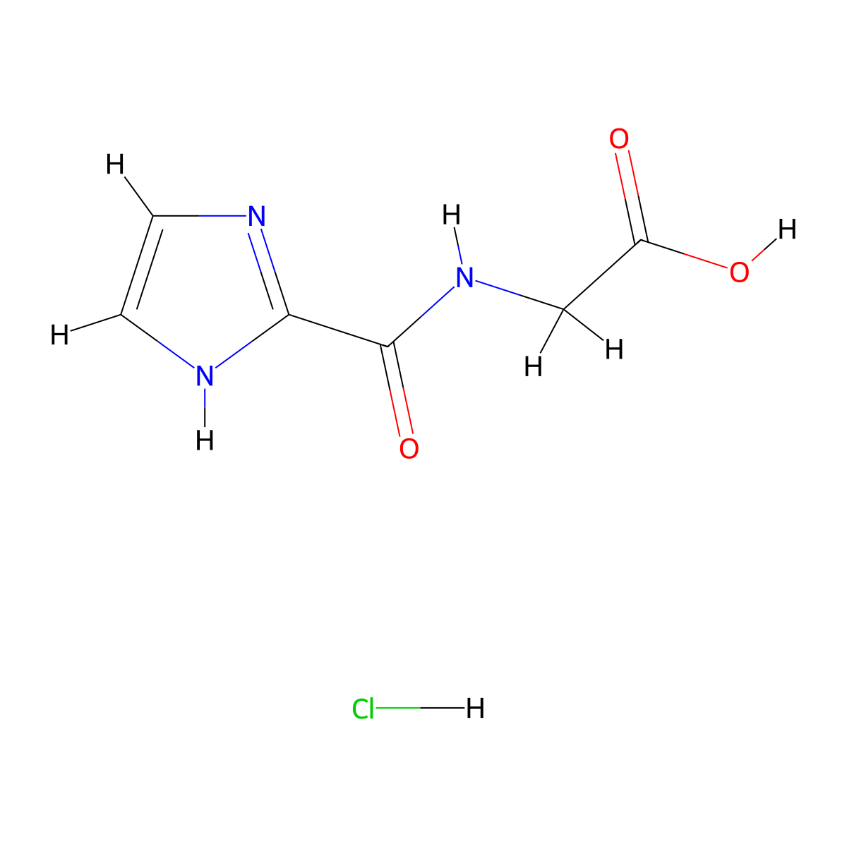 2-[(1H-imidazol-2-yl)formamido]aceticacidhydrochloride molecular structure, CAS 2758002-86-5