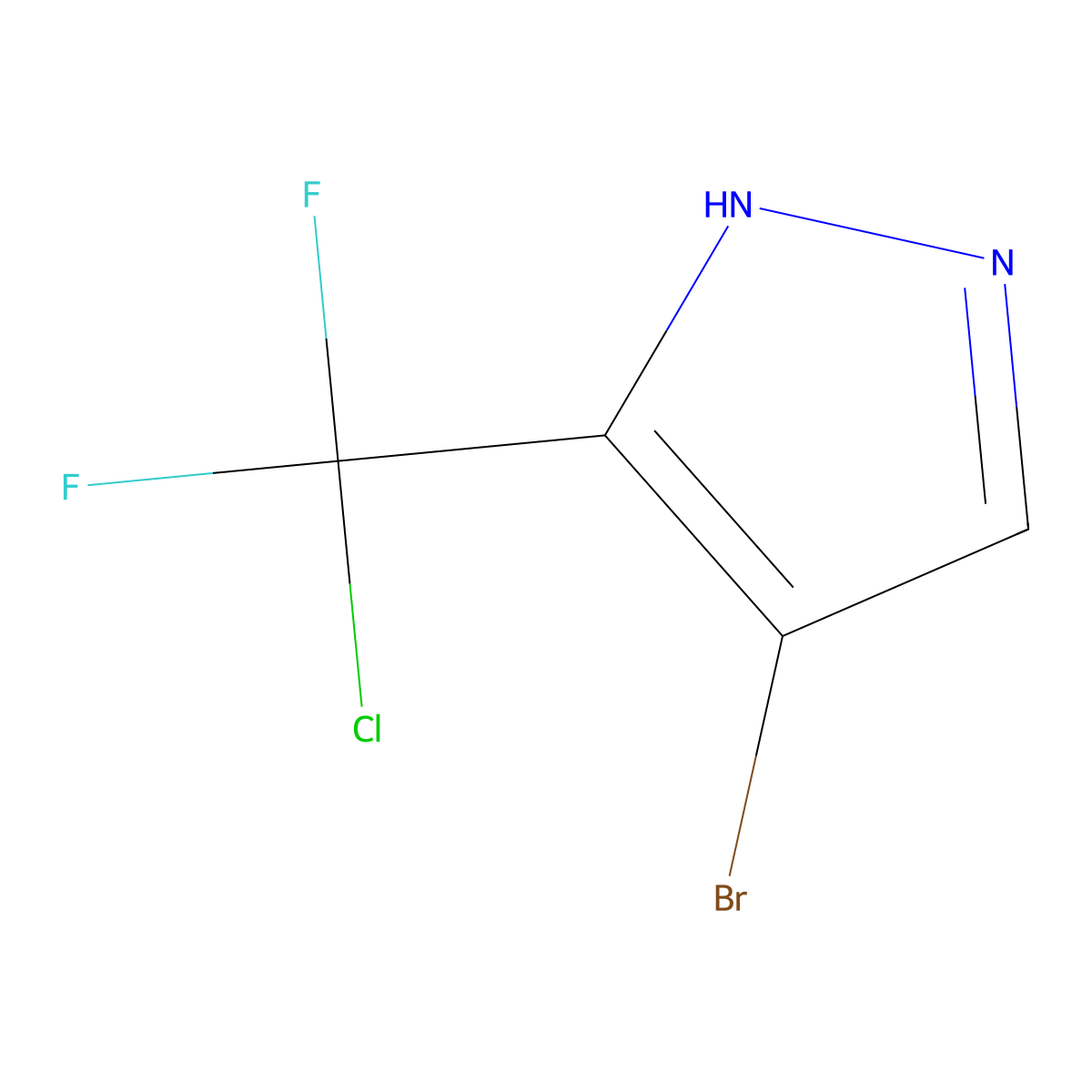 4-bromo-3-(chlorodifluoromethyl)-1H-pyrazole molecular structure, CAS 2758002-87-6