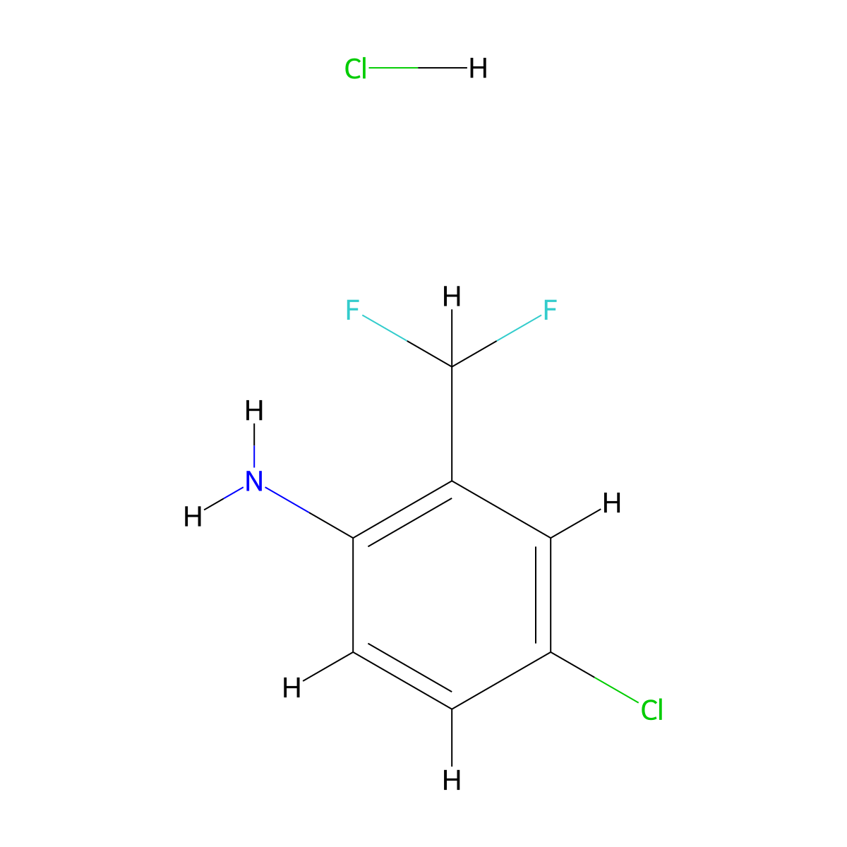 4-Chloro-2-(difluoromethyl)aniline hydrochloride molecular structure, CAS 2758002-97-8