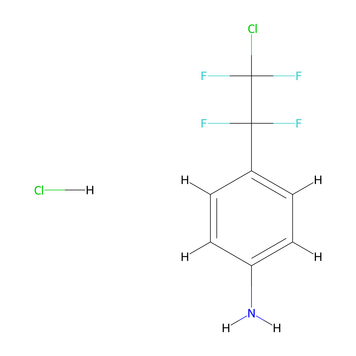 4-(2-Chloro-1,1,2,2-tetrafluoroethyl)anilinehydrochloride molecular structure, CAS 2758003-05-1