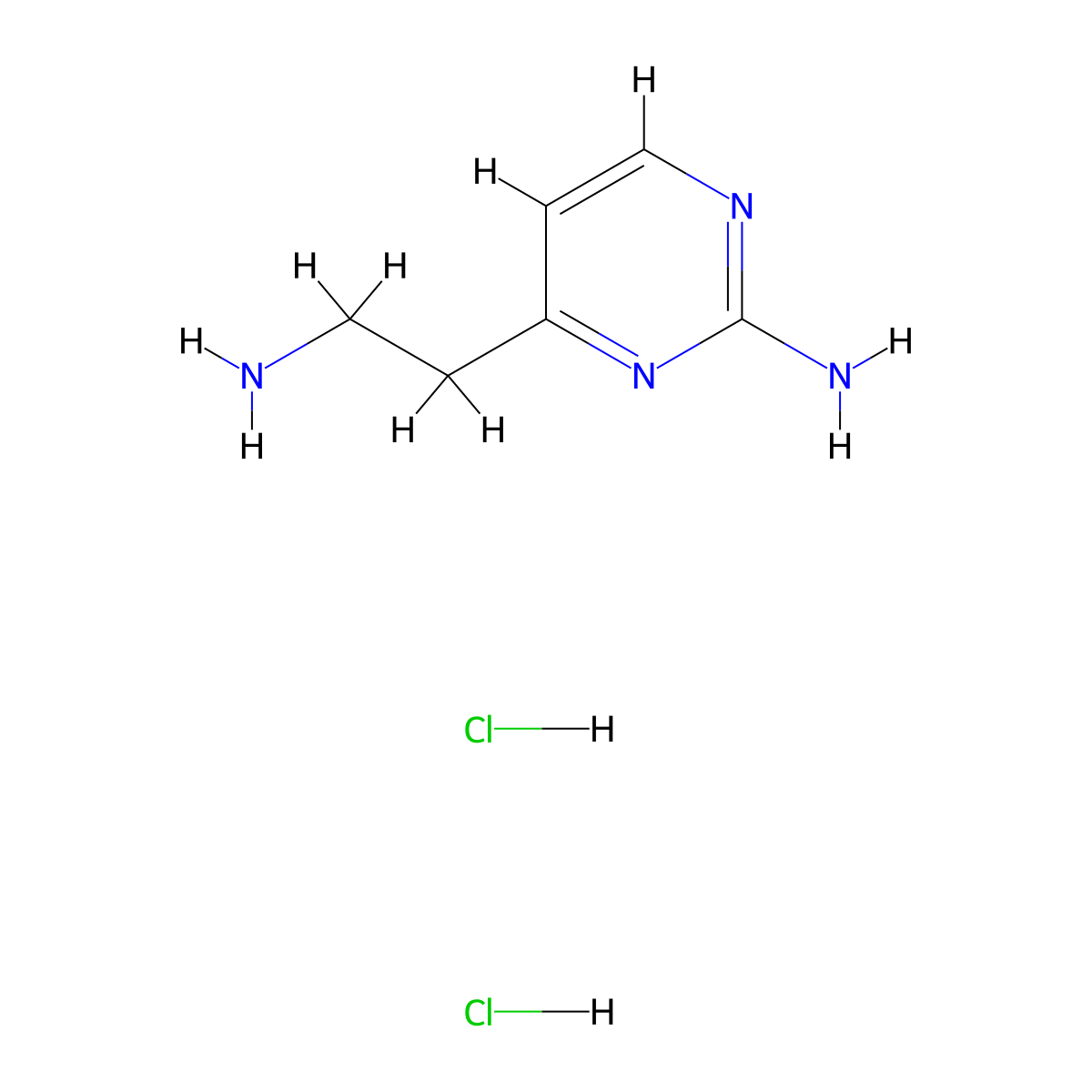 4-(2-Aminoethyl)pyrimidin-2-amine dihydrochloride molecular structure, CAS 2758003-16-4