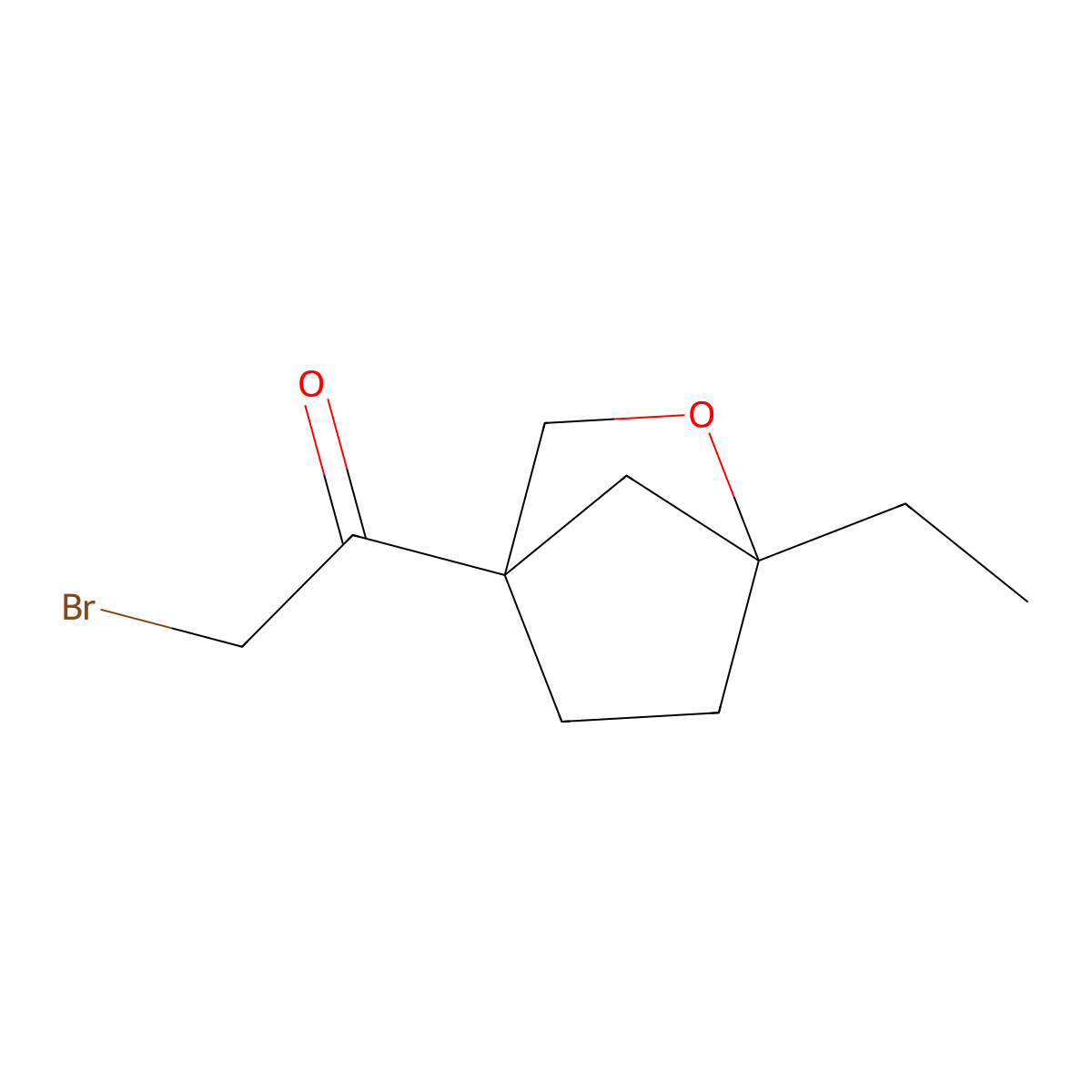 2-Bromo-1-{1-ethyl-2-oxabicyclo[2.2.1]heptan-4-yl}ethan-1-one molecular structure, CAS 2758003-93-7