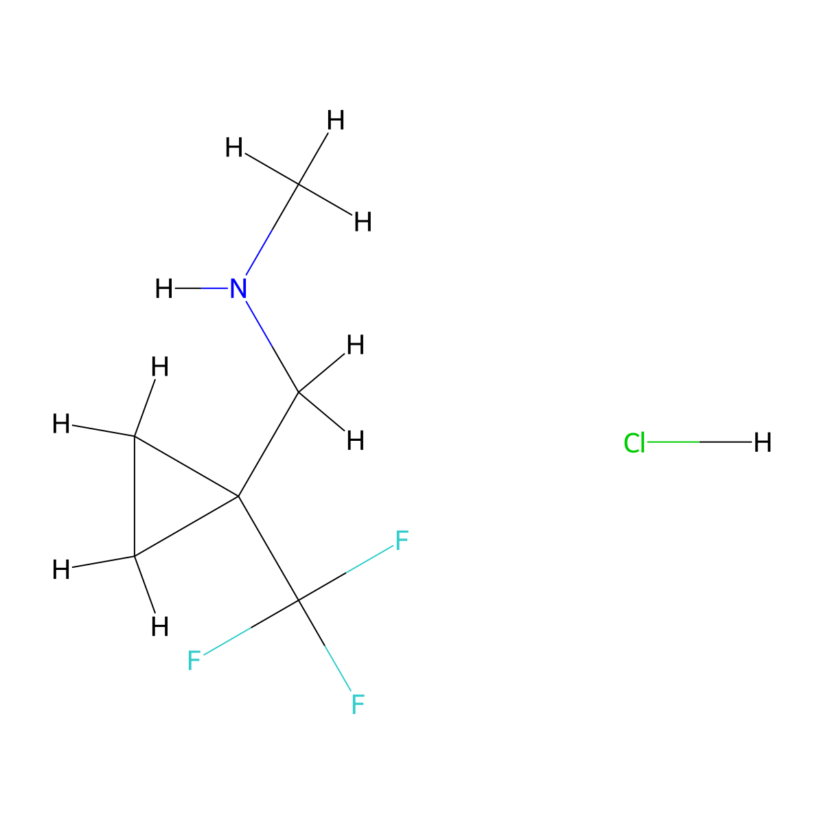 Methyl({[1-(trifluoromethyl)cyclopropyl]methyl})aminehydrochloride molecular structure, CAS 2758003-97-1