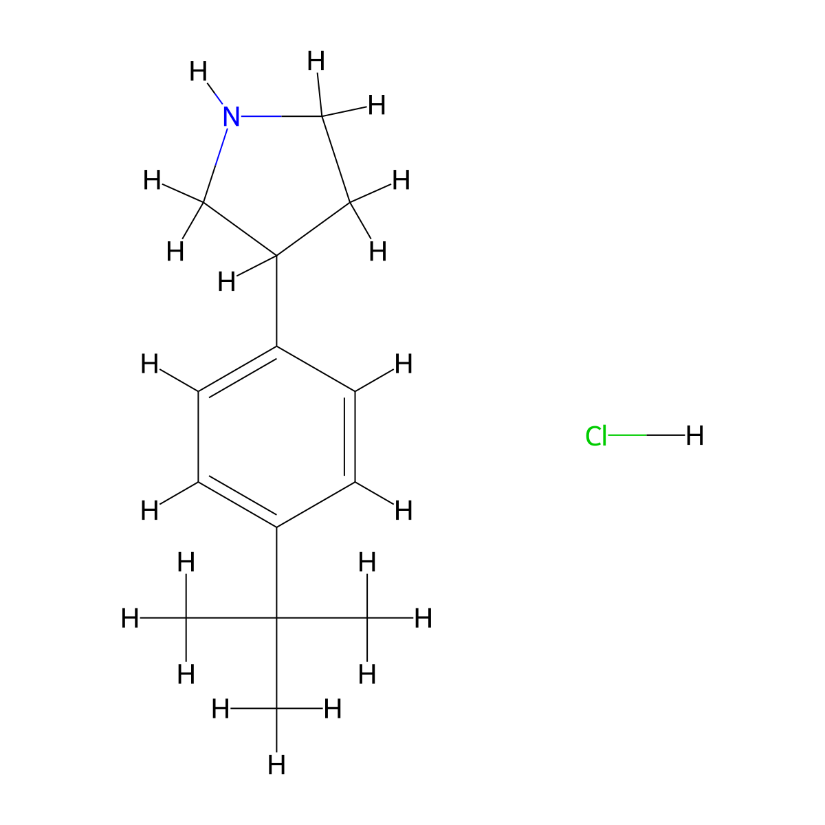 3-(4-Tert-butylphenyl)pyrrolidine hydrochloride molecular structure, CAS 2758004-07-6