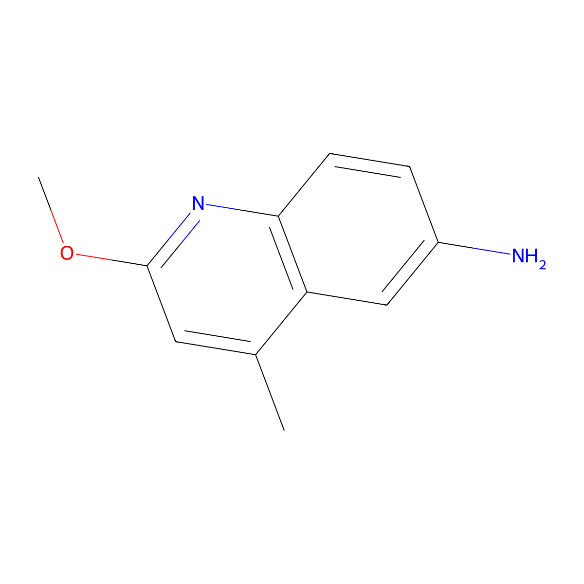 2-Methoxy-4-methylquinolin-6-amine molecular structure, CAS 2758004-19-0
