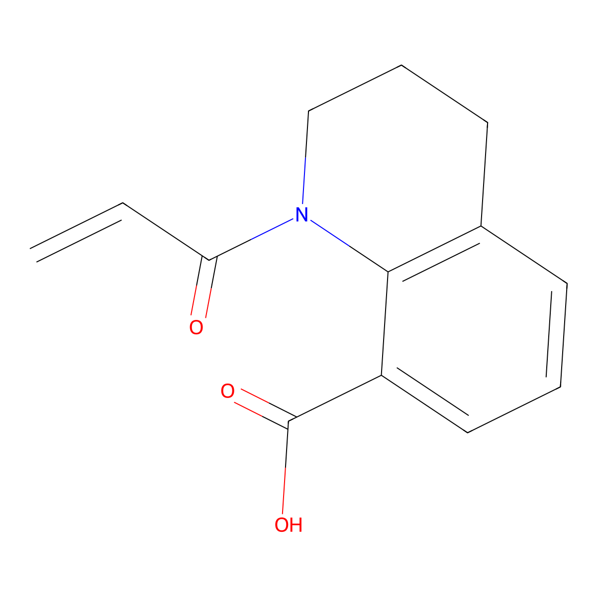 1-(Prop-2-enoyl)-1,2,3,4-tetrahydroquinoline-8-carboxylic acid molecular structure, CAS 2758004-26-9