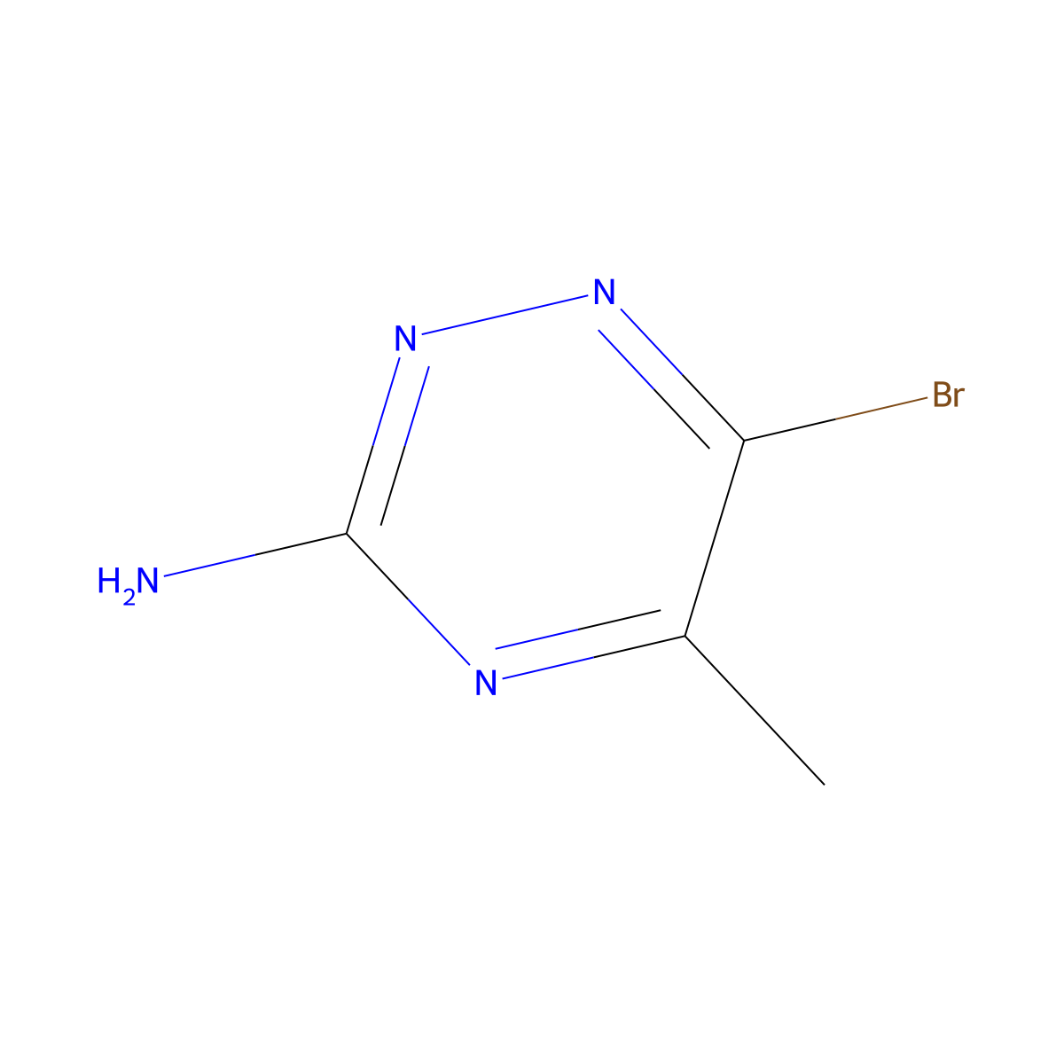 6-Bromo-5-methyl-1,2,4-triazin-3-amine molecular structure, CAS 2758004-41-8