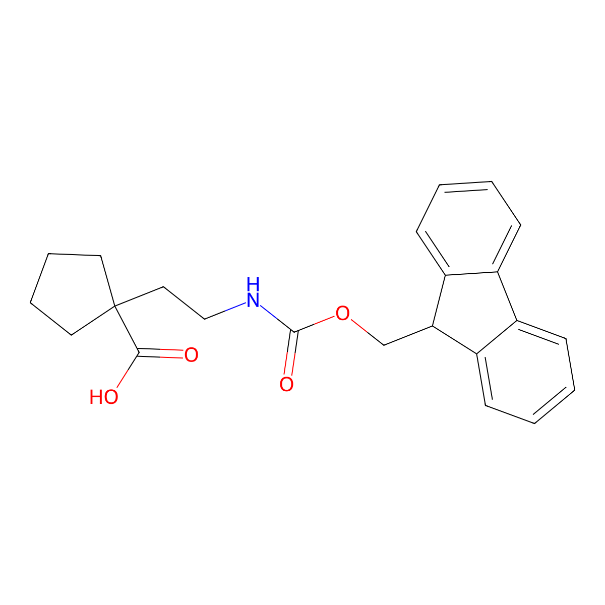 1-[2-({[(9H-fluoren-9-yl)methoxy]carbonyl}amino)ethyl]cyclopentane-1-carboxylicacid molecular structure, CAS 2758004-44-1