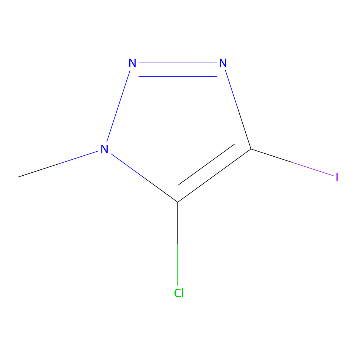 5-chloro-4-iodo-1-methyl-1H-1,2,3-triazole molecular structure, CAS 2758004-49-6