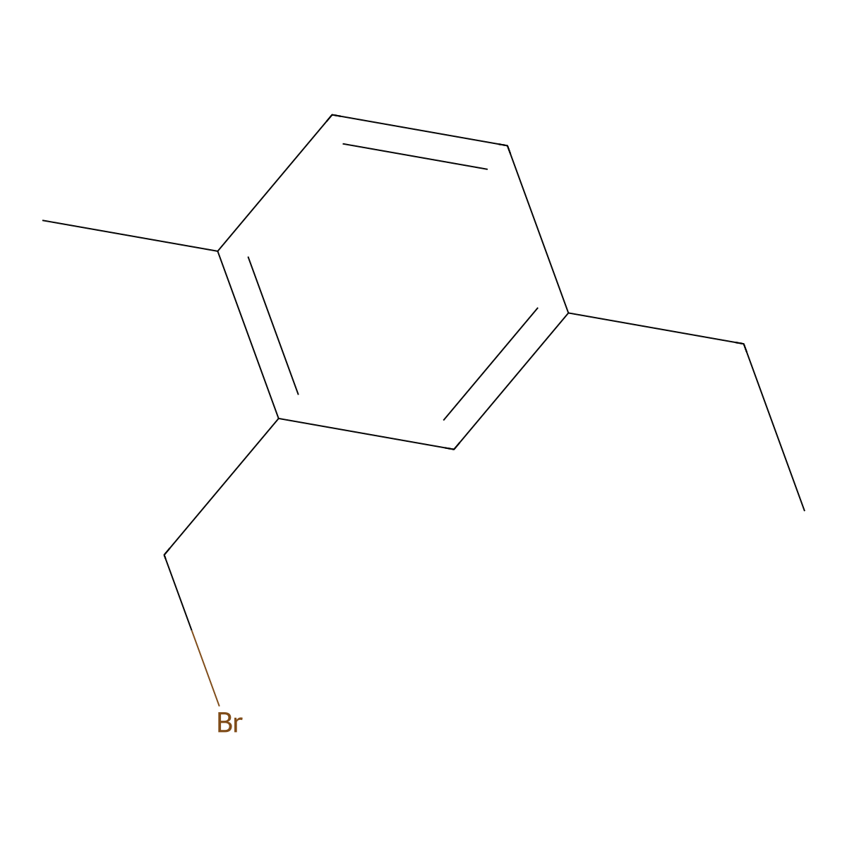 2-(Bromomethyl)-4-ethyl-1-methylbenzene molecular structure, CAS 2758004-51-0