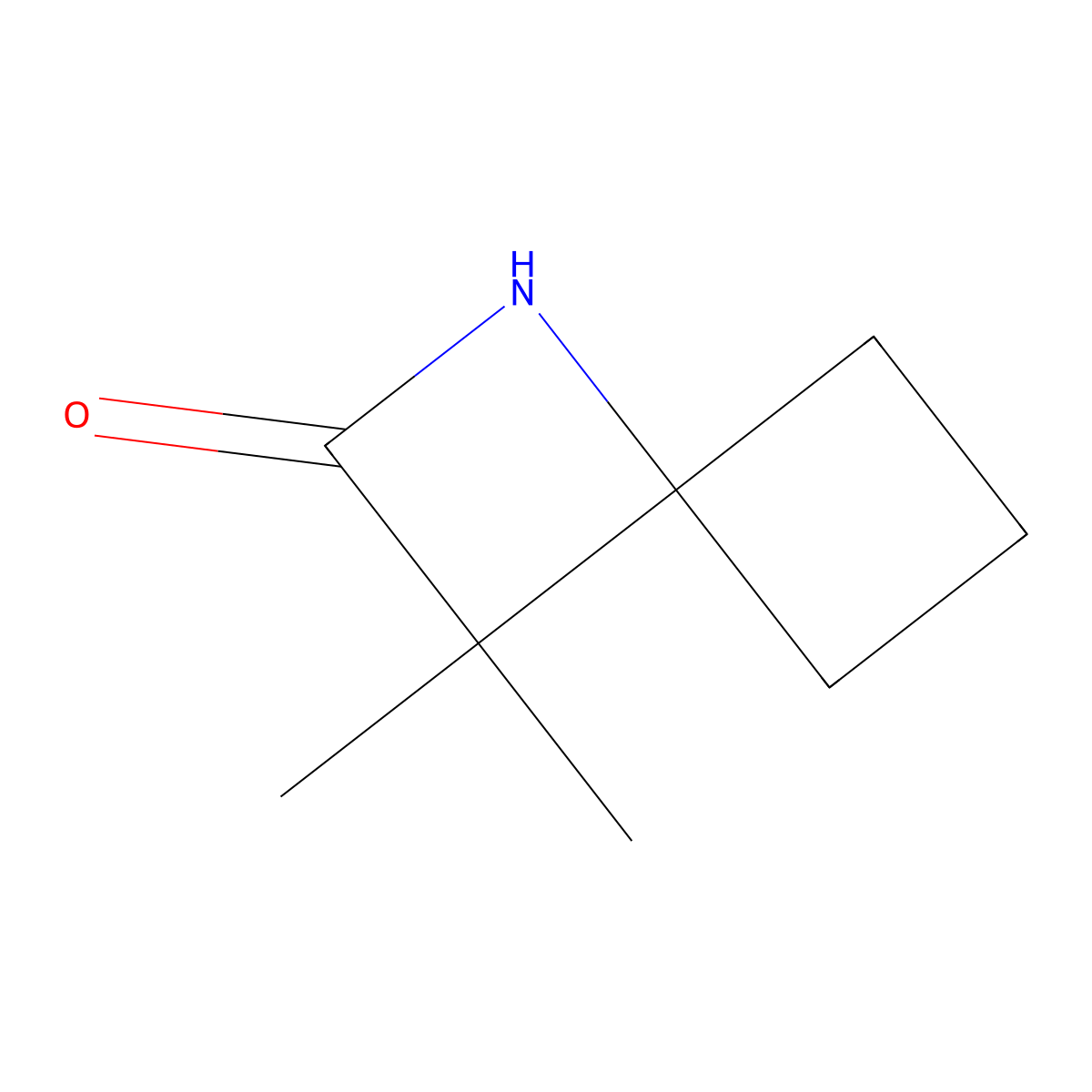 3,3-Dimethyl-1-azaspiro[3.3]heptan-2-one molecular structure, CAS 2758004-54-3