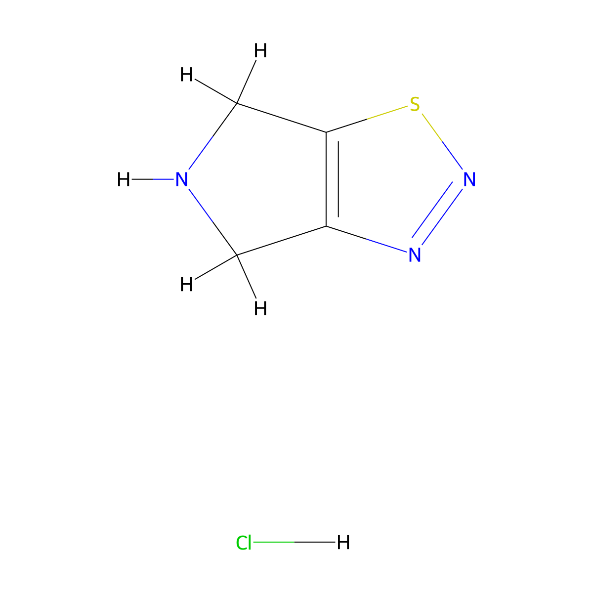 4H,5H,6H-pyrrolo[3,4-d][1,2,3]thiadiazole hydrochloride molecular structure, CAS 2758004-62-3