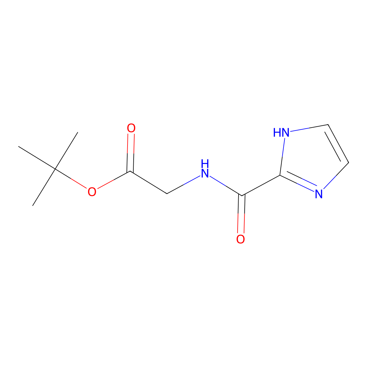tert-butyl2-[(1H-imidazol-2-yl)formamido]acetate molecular structure, CAS 2758004-66-7