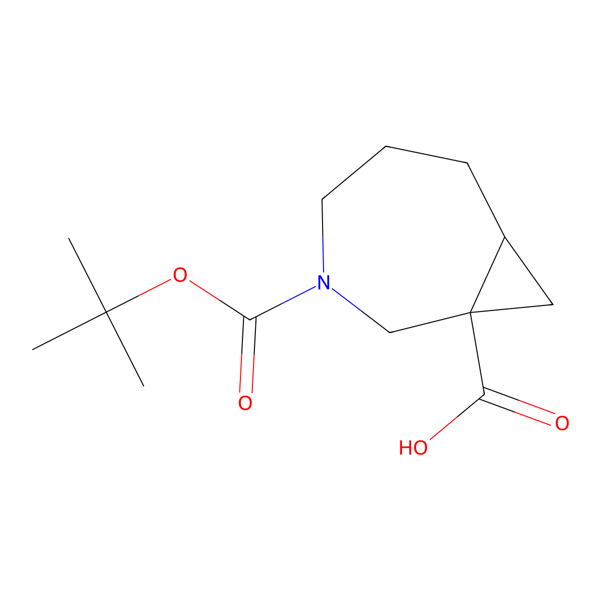 3-[(Tert-butoxy)carbonyl]-3-azabicyclo[5.1.0]octane-1-carboxylic acid molecular structure, CAS 2758004-75-8