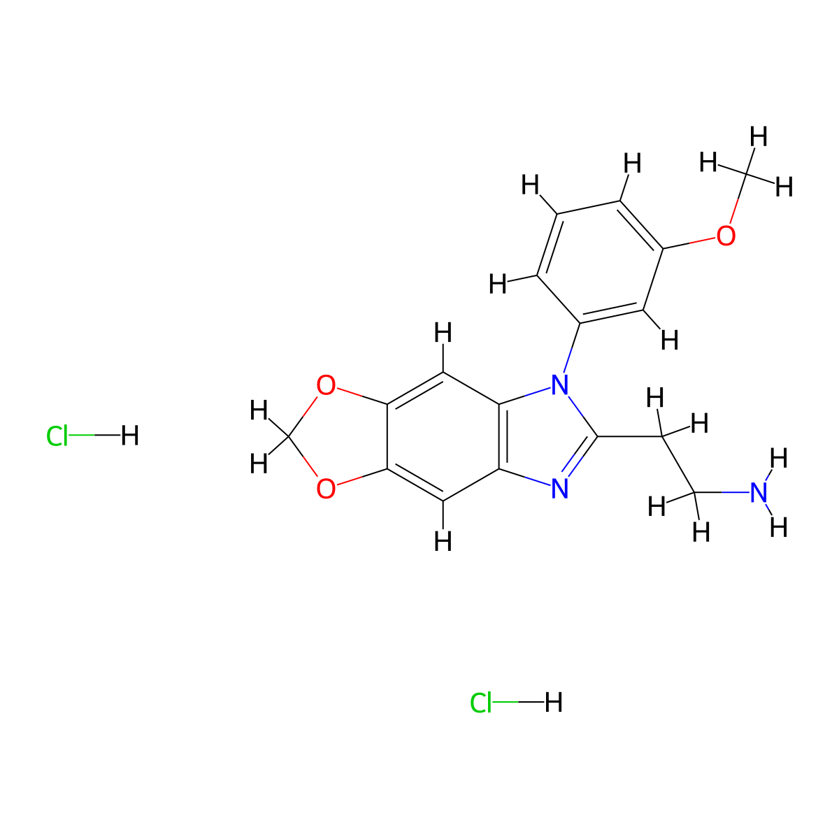 2-[12-(3-Methoxyphenyl)-4,6-dioxa-10,12-diazatricyclo[7.3.0.0,3,7]dodeca-1(9),2,7,10-tetraen-11-yl]ethan-1-amine dihydrochloride molecular structure, CAS 2758004-93-0