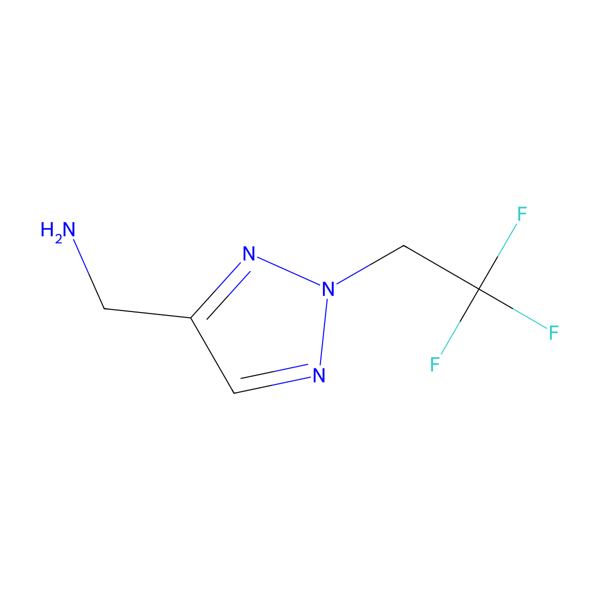 1-[2-(2,2,2-trifluoroethyl)-2H-1,2,3-triazol-4-yl]methanamine molecular structure, CAS 2758004-96-3