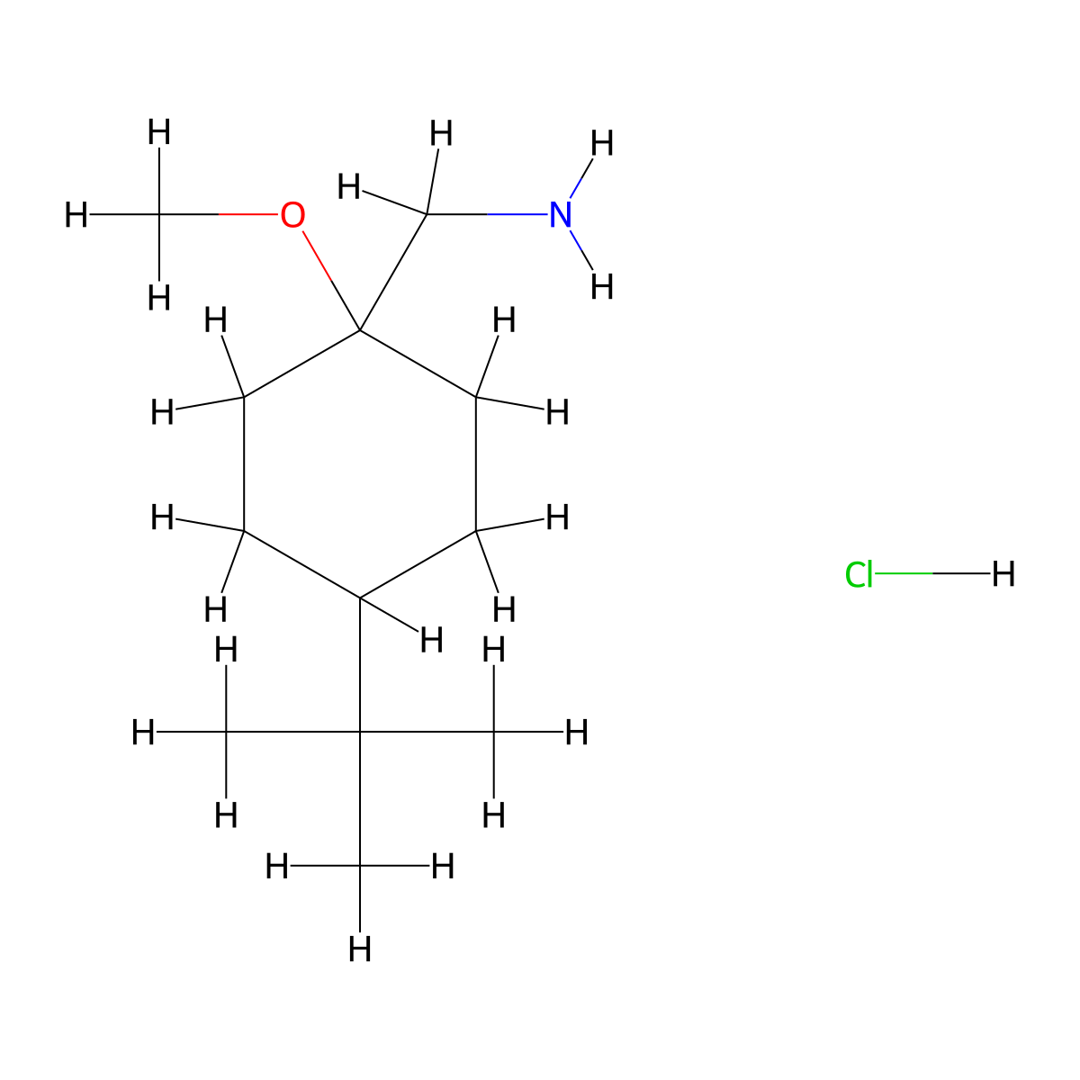 1-(4-Tert-butyl-1-methoxycyclohexyl)methanamine hydrochloride molecular structure, CAS 2758005-21-7