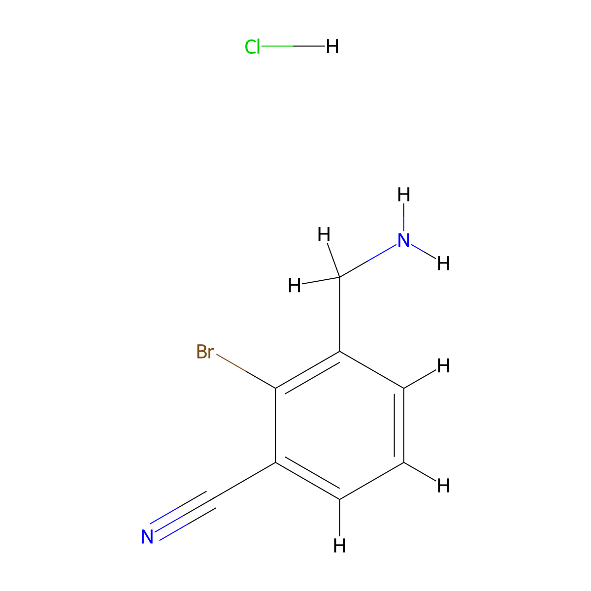3-(Aminomethyl)-2-bromobenzonitrilehydrochloride molecular structure, CAS 2758005-24-0