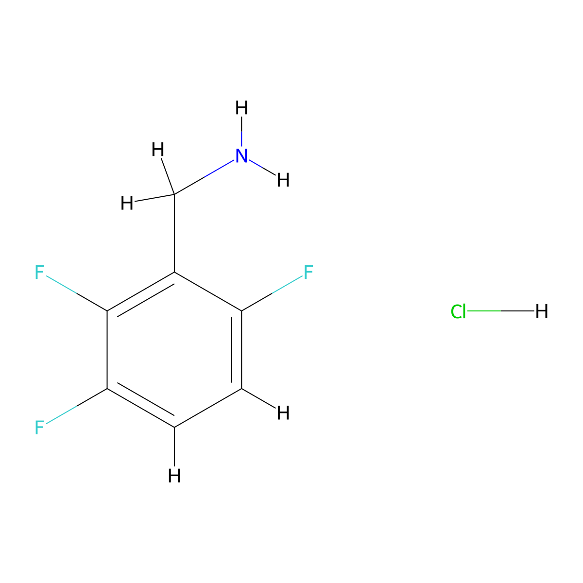 (2,3,6-Trifluorophenyl)methanaminehydrochloride molecular structure, CAS 2758005-40-0