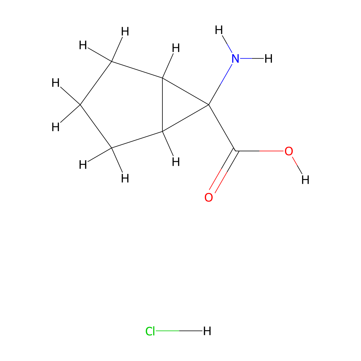 6-Aminobicyclo[3.1.0]hexane-6-carboxylic acid hydrochloride molecular structure, CAS 2758005-41-1