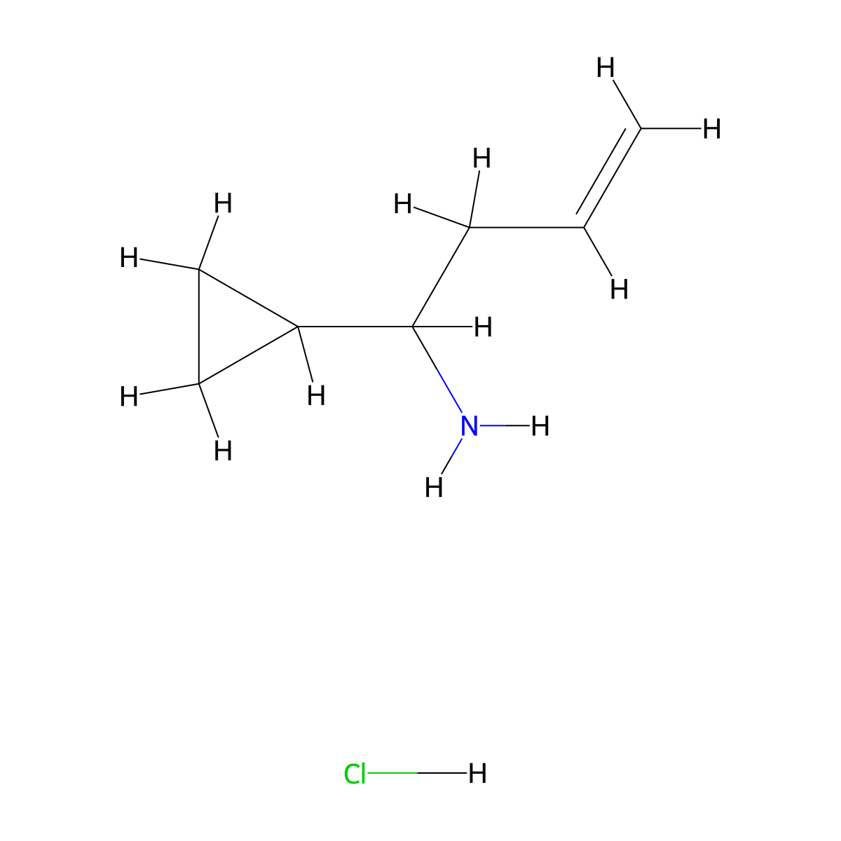 1-Cyclopropylbut-3-en-1-aminehydrochloride molecular structure, CAS 2758005-42-2