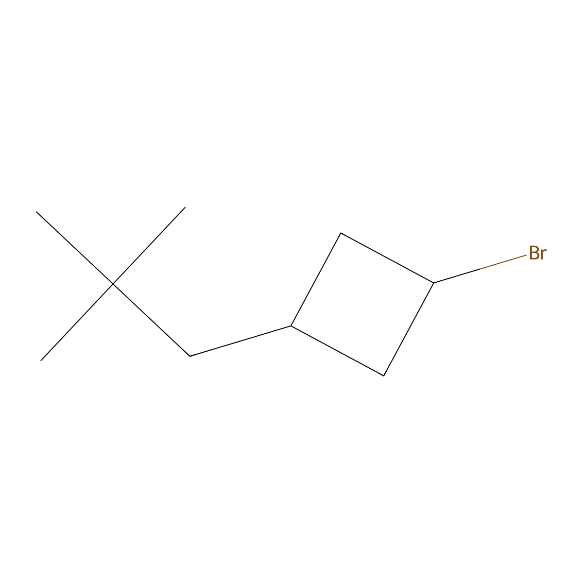 1-Bromo-3-(2,2-dimethylpropyl)cyclobutane molecular structure, CAS 2758005-55-7