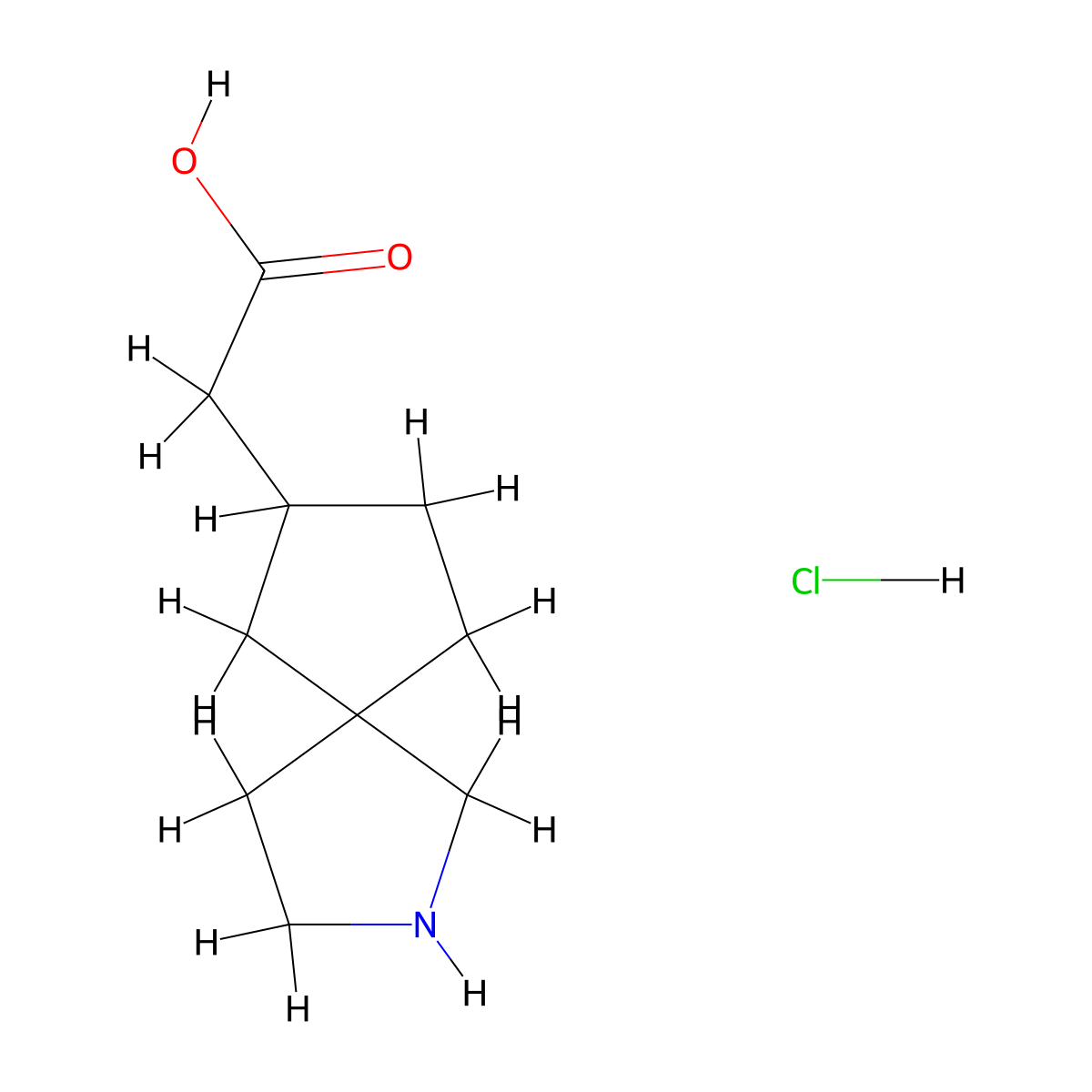 2-{2-Azaspiro[4.4]nonan-7-yl}acetic acid hydrochloride molecular structure, CAS 2758006-09-4