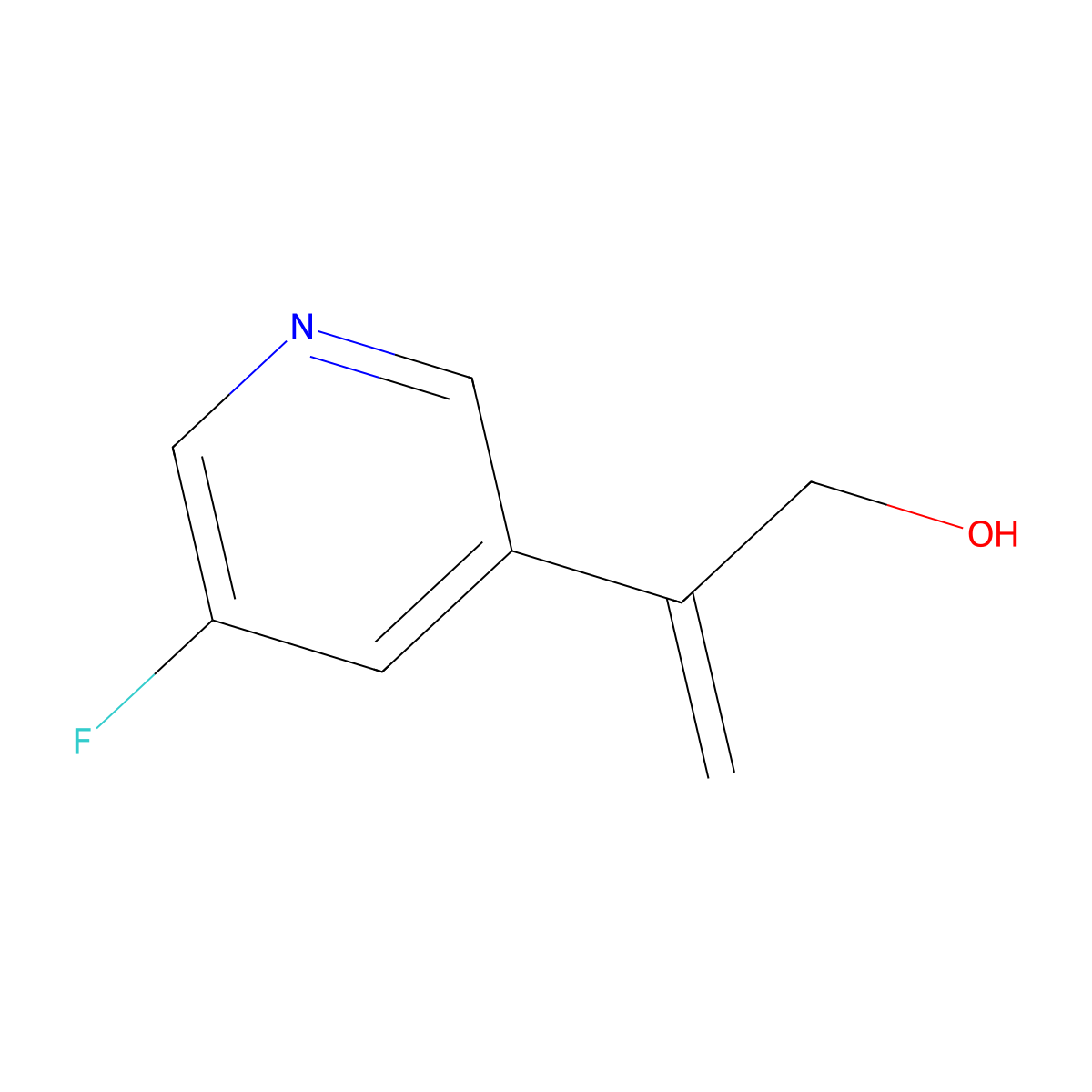 2-(5-Fluoropyridin-3-yl)prop-2-en-1-ol molecular structure, CAS 2758006-10-7